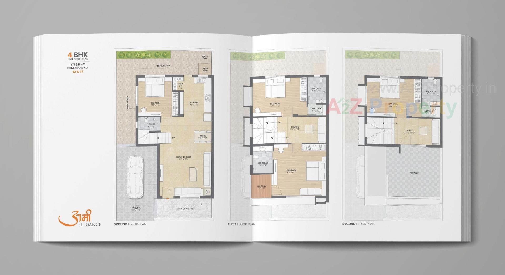 Layout of real estate project Ami Elegance located at Sargasan, Gandhinagar, Gujarat