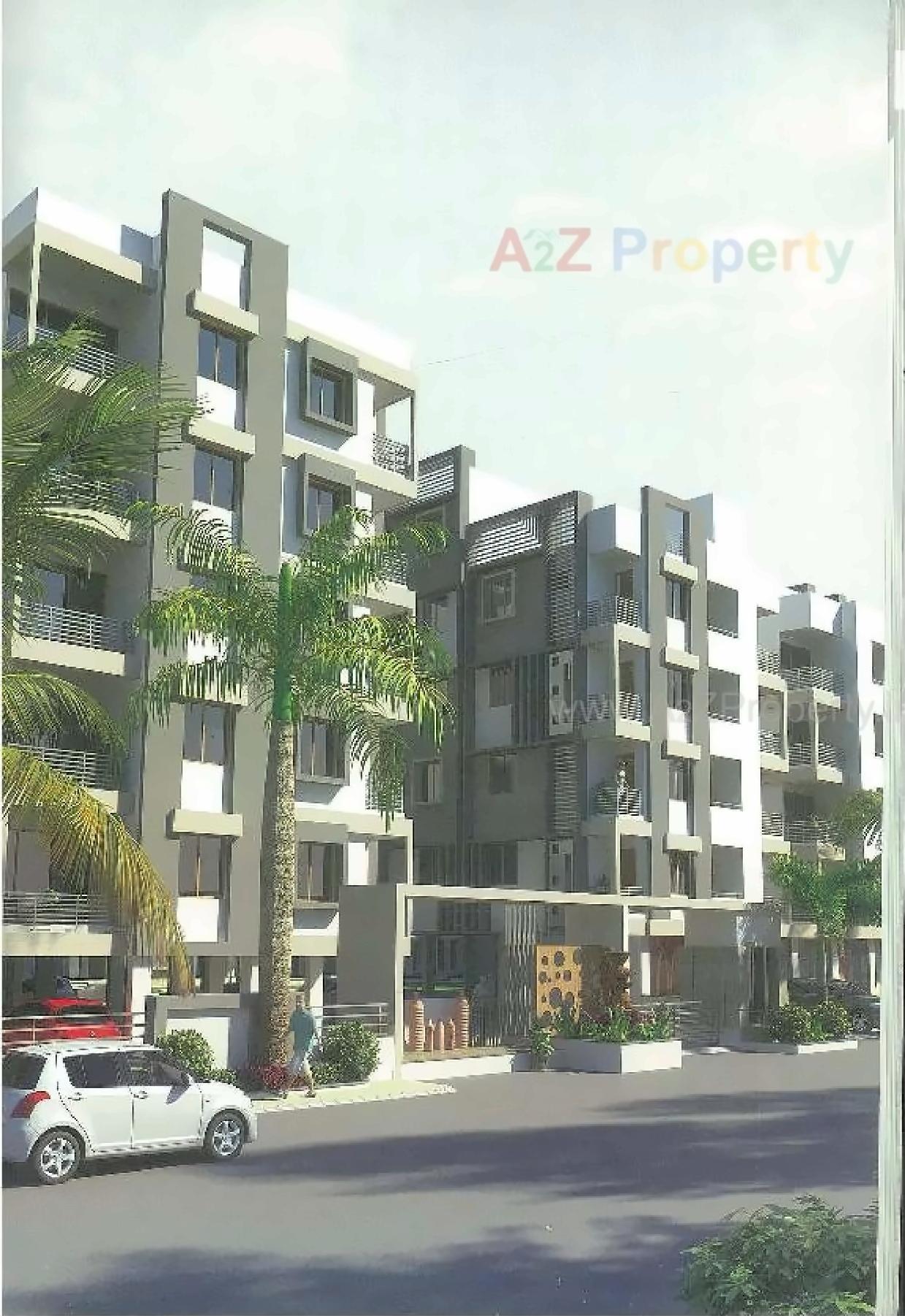 3D Elevation of real estate project Anand Residency located at Dehgam, Gandhinagar, Gujarat