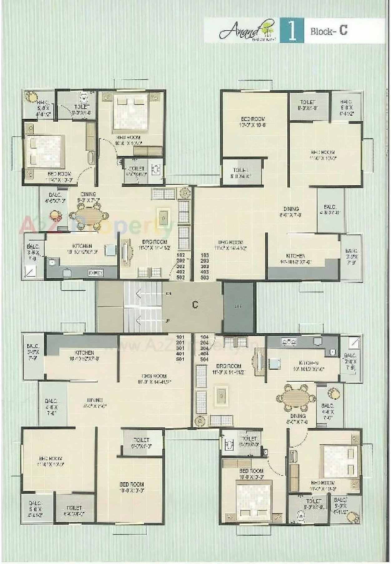 Layout of real estate project Anand Residency located at Dehgam, Gandhinagar, Gujarat