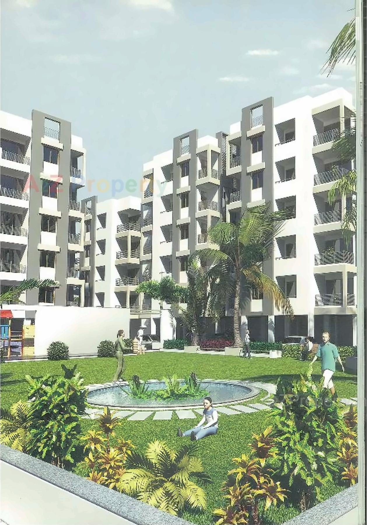 3D Elevation of real estate project Anand Residency located at Dehgam, Gandhinagar, Gujarat