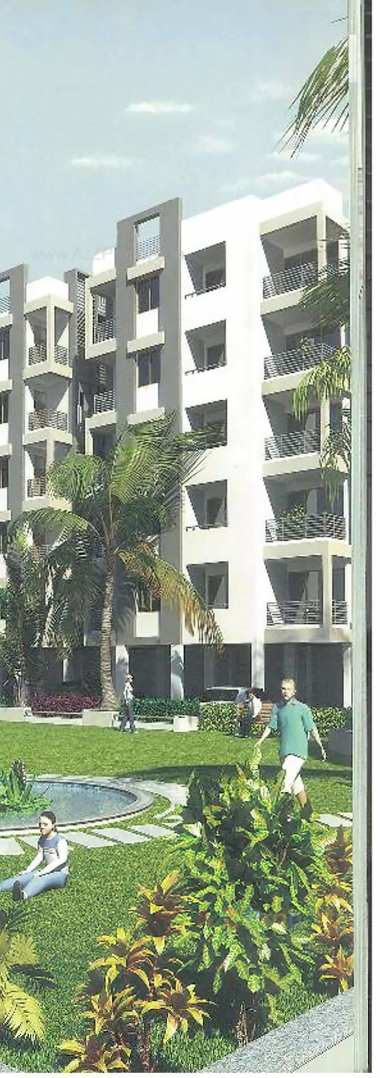 3D Elevation of real estate project Anand Residency Ii located at Dehgam, Gandhinagar, Gujarat