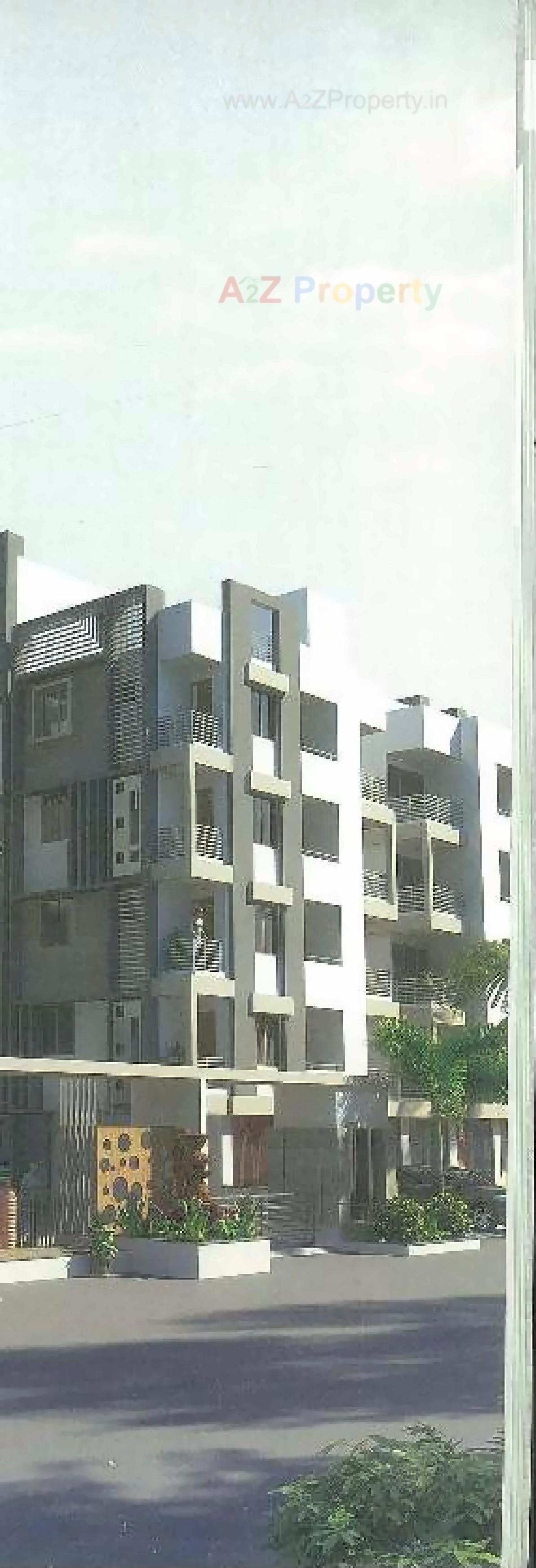 3D Elevation of real estate project Anand Residency Ii located at Dehgam, Gandhinagar, Gujarat