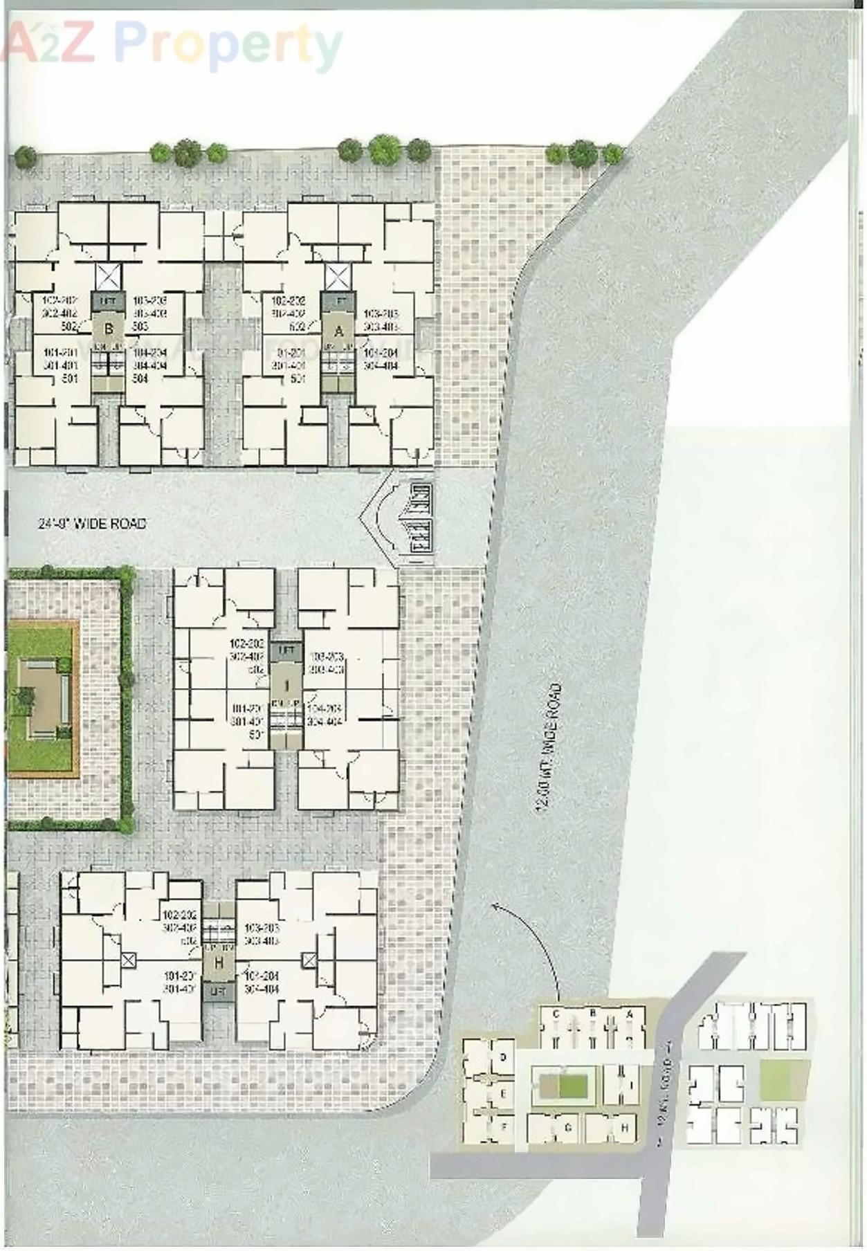 Layout of real estate project Anand Residency Ii located at Dehgam, Gandhinagar, Gujarat