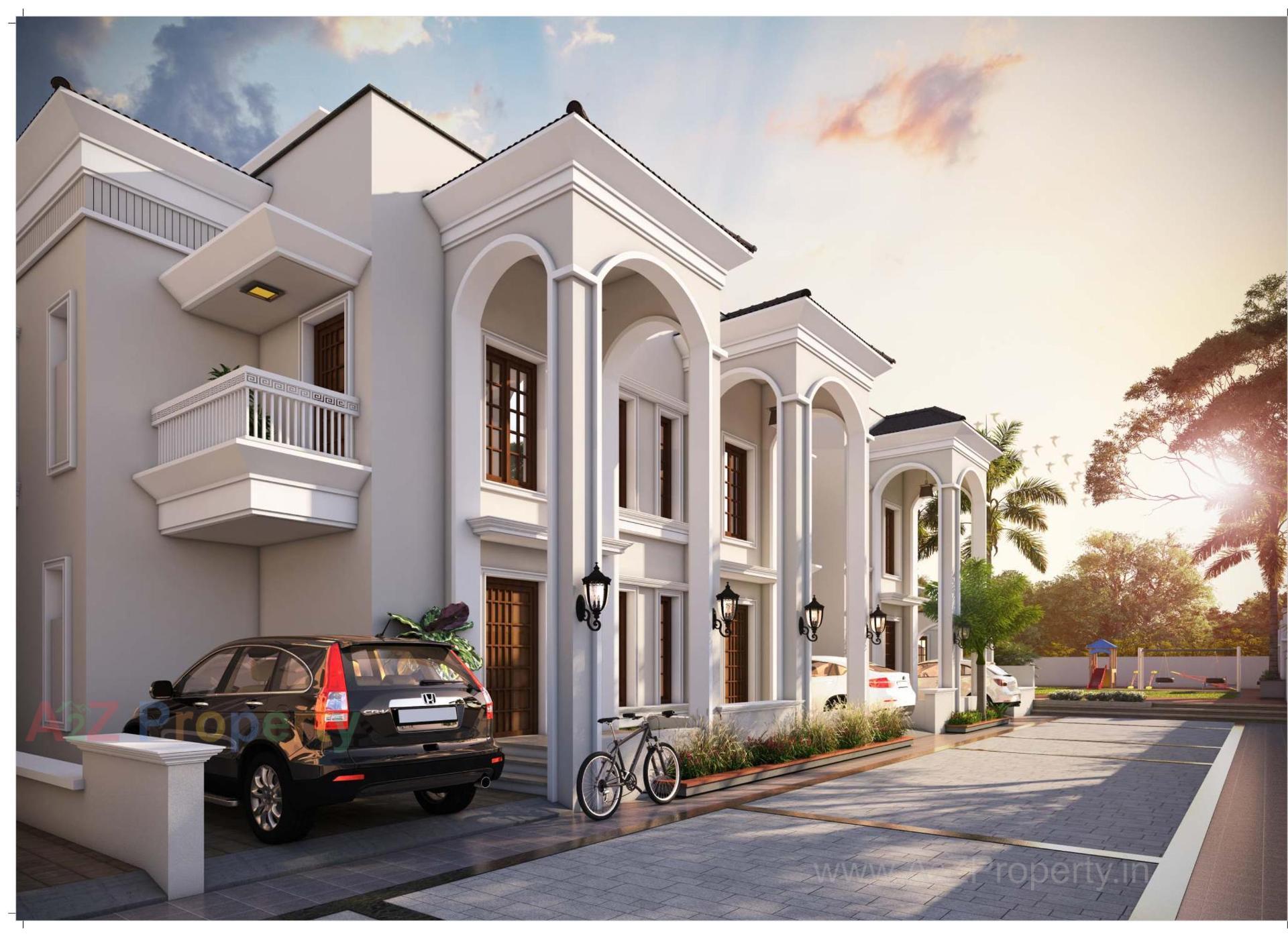 3D Elevation of real estate project Anand Villa located at Borisana, Gandhinagar, Gujarat