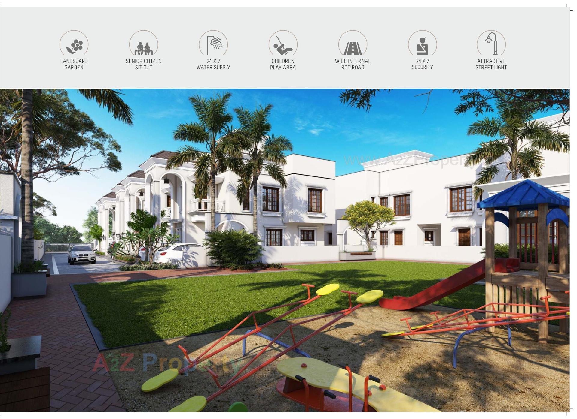 3D Elevation of real estate project Anand Villa located at Borisana, Gandhinagar, Gujarat