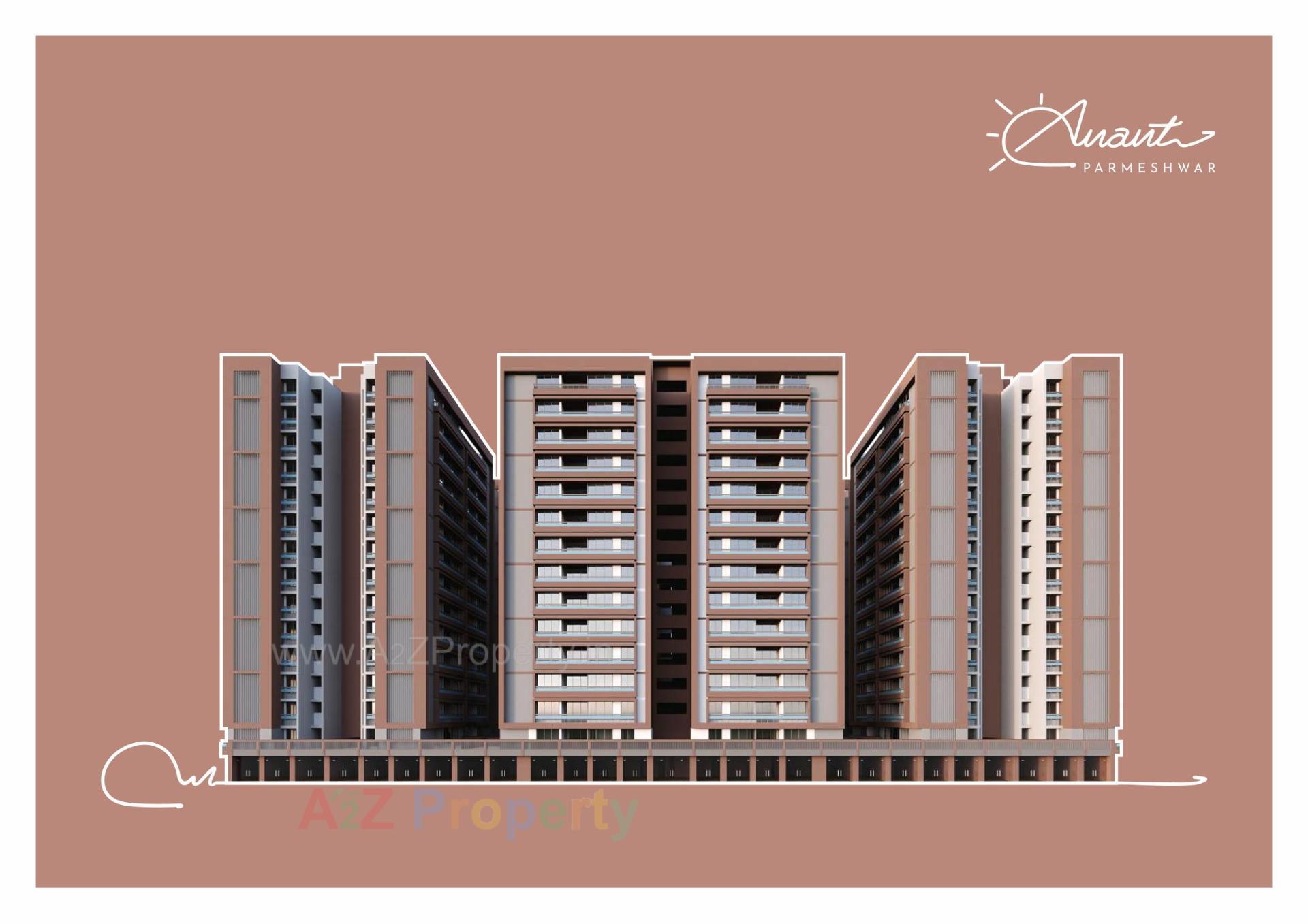 3D Elevation of real estate project Anant Parmeshwar located at Adalaj, Gandhinagar, Gujarat
