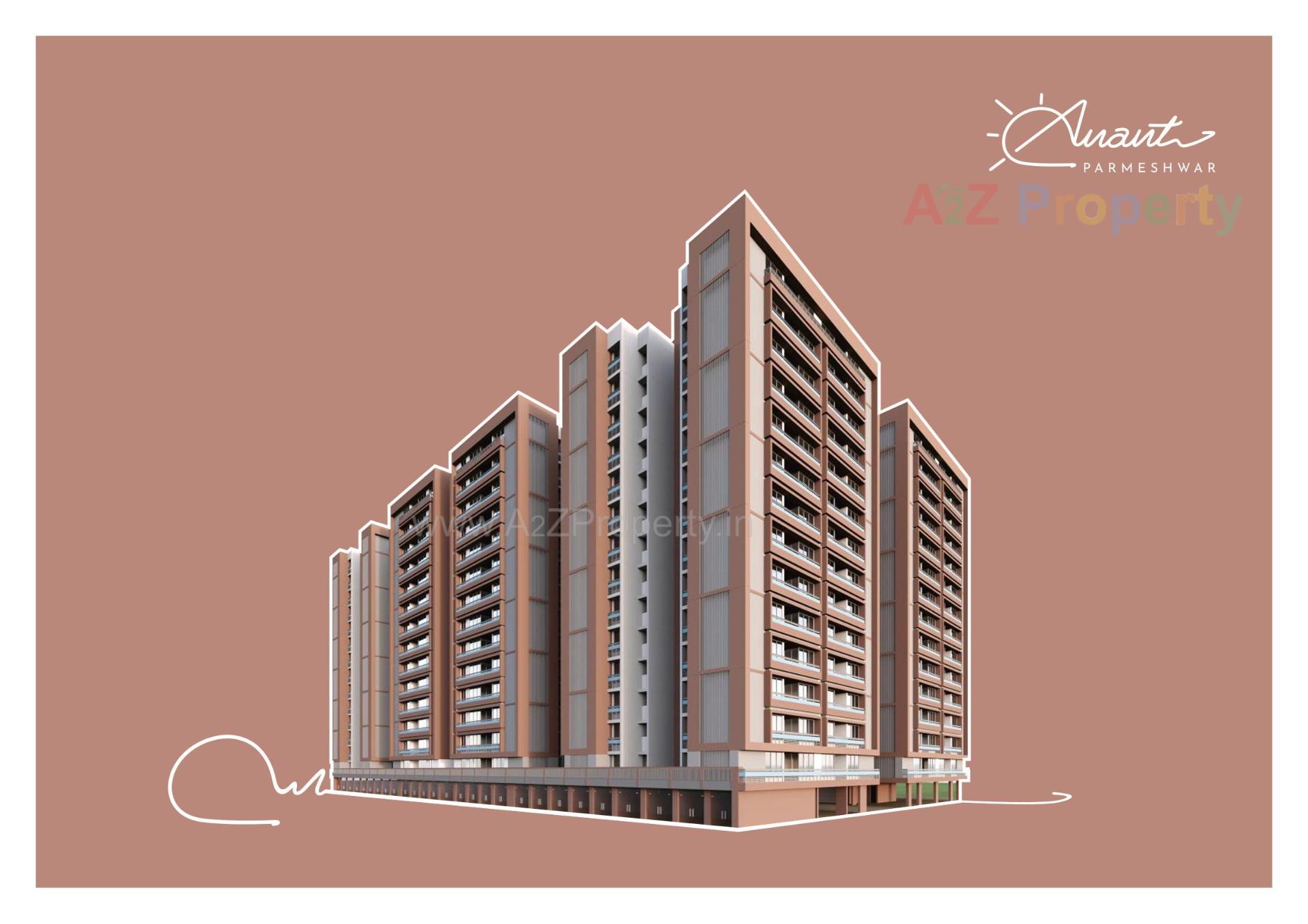 3D Elevation of real estate project Anant Parmeshwar located at Adalaj, Gandhinagar, Gujarat