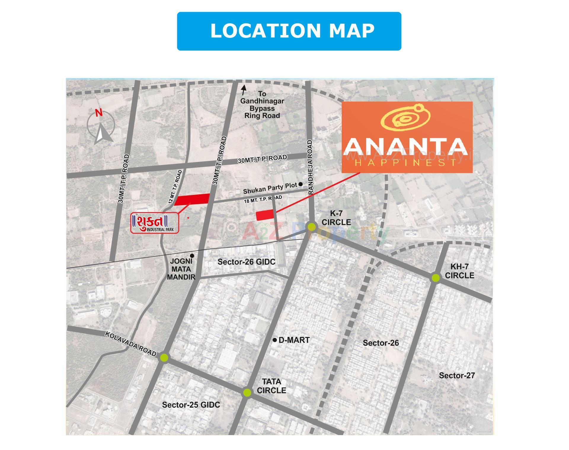  of real estate project Ananta Happinest located at Pethapur, Gandhinagar, Gujarat