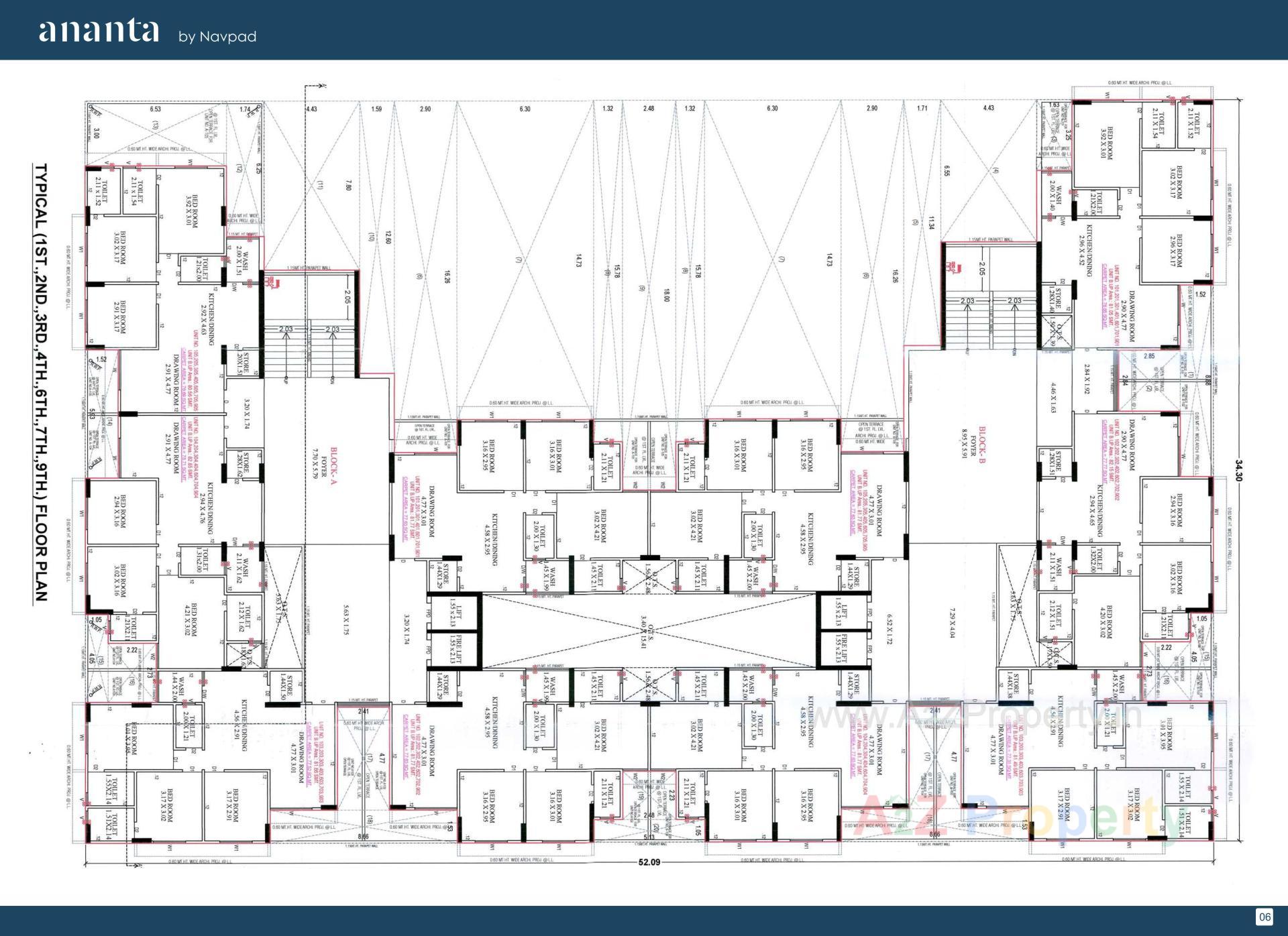 Layout of real estate project Ananta located at Kalol, Gandhinagar, Gujarat