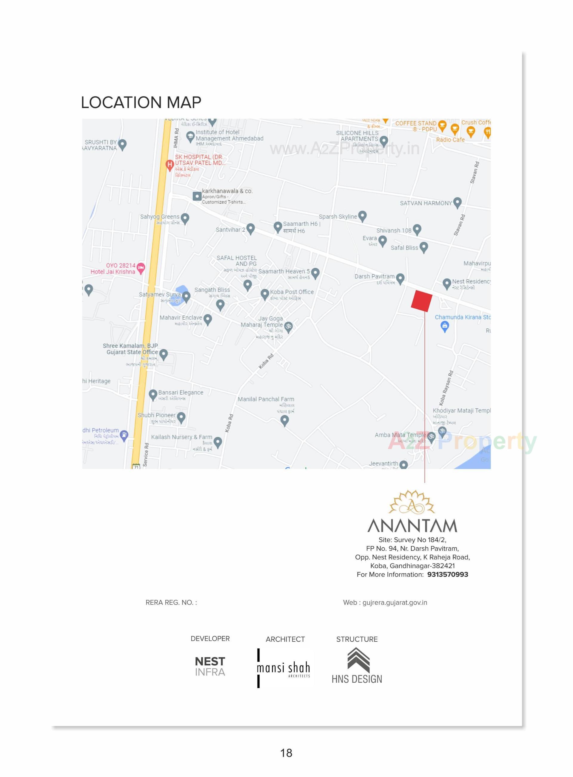  of real estate project Anantam located at Koba, Gandhinagar, Gujarat