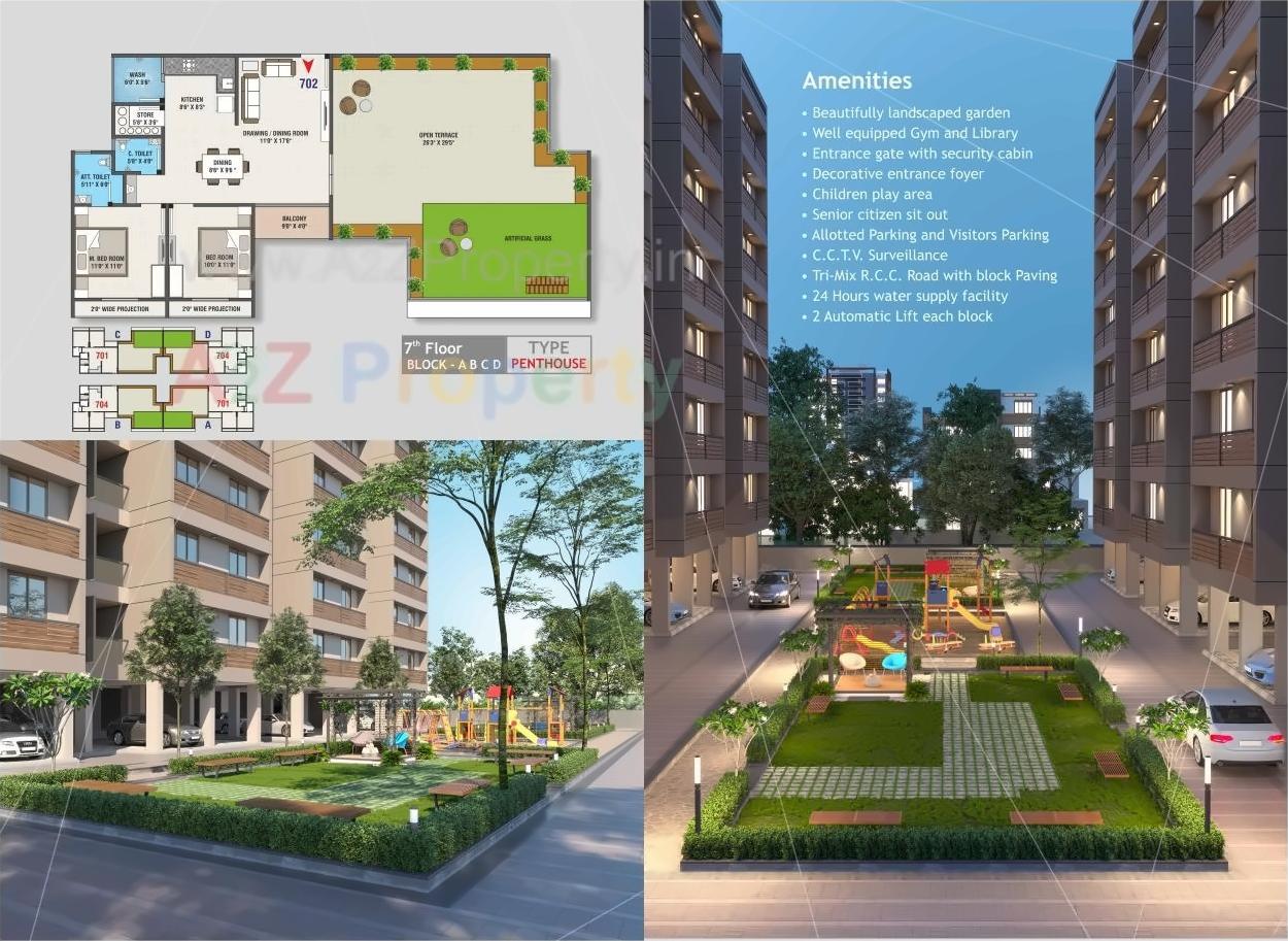 3D Elevation of real estate project Anasya Greenz located at Vavol, Gandhinagar, Gujarat