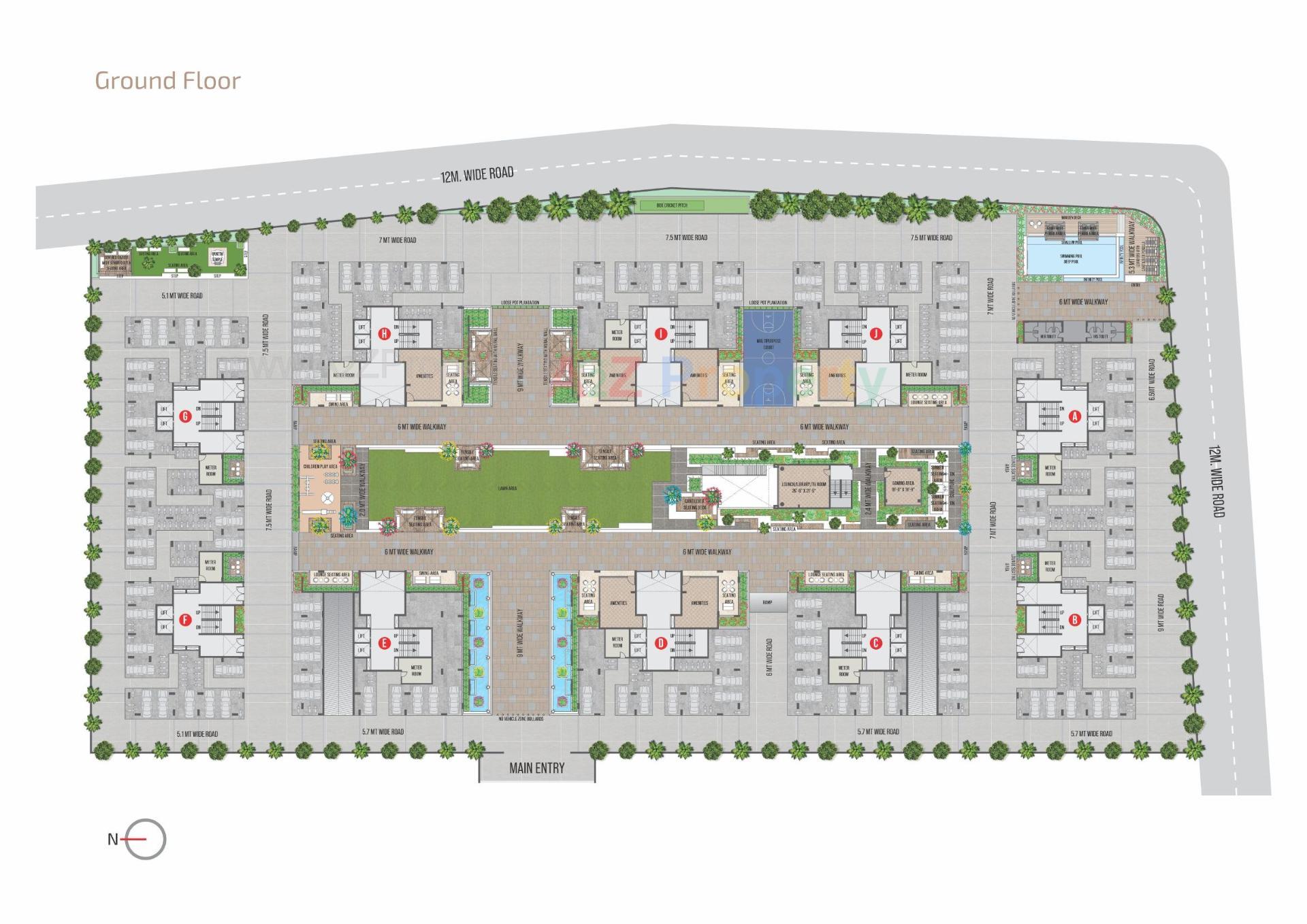 Layout of real estate project Anavya Parmeshwar located at Adalaj, Gandhinagar, Gujarat