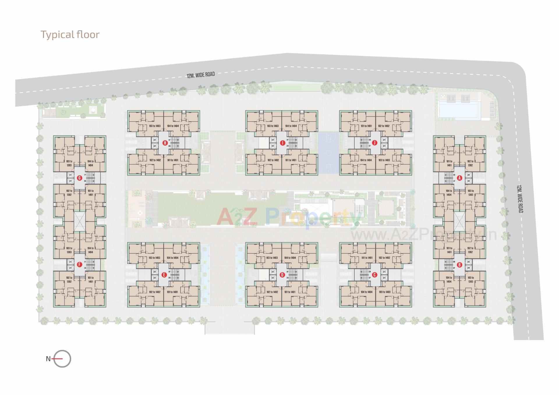 Layout of real estate project Anavya Parmeshwar located at Adalaj, Gandhinagar, Gujarat