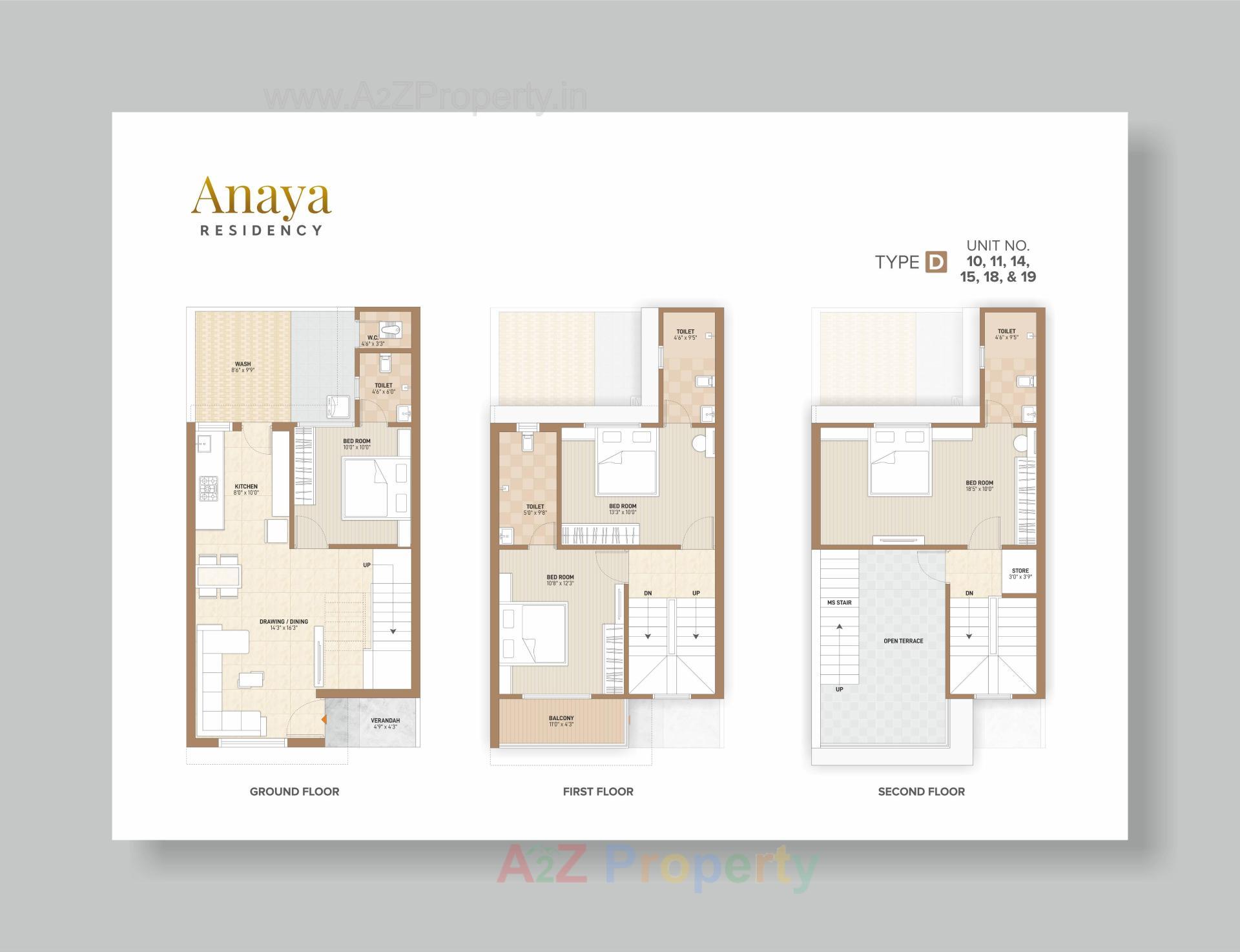 Layout of real estate project Anaya Residency located at Vavol, Gandhinagar, Gujarat