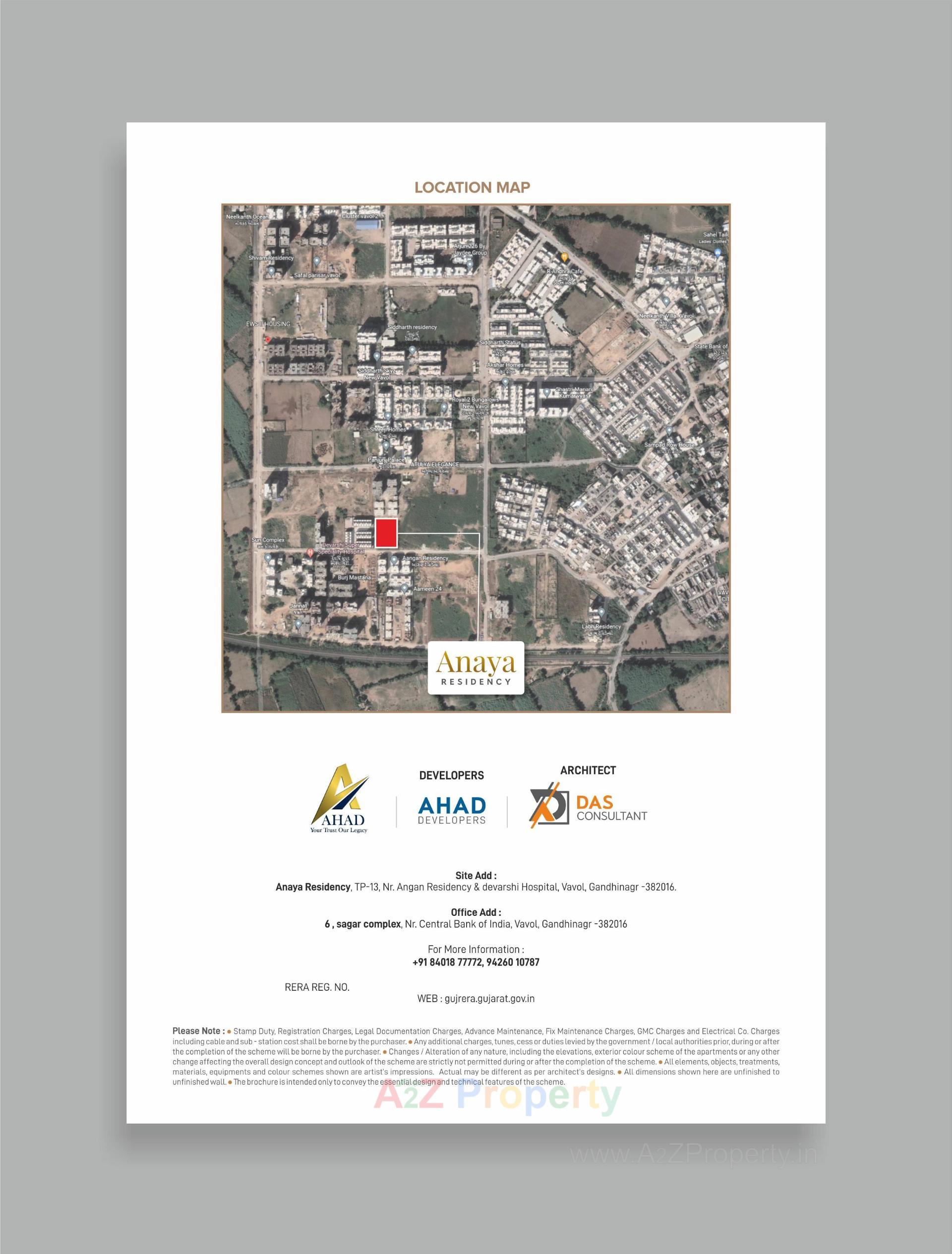  of real estate project Anaya Residency located at Vavol, Gandhinagar, Gujarat