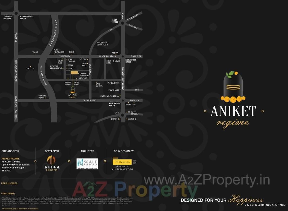  of real estate project Aniket Regime located at Raisan, Gandhinagar, Gujarat