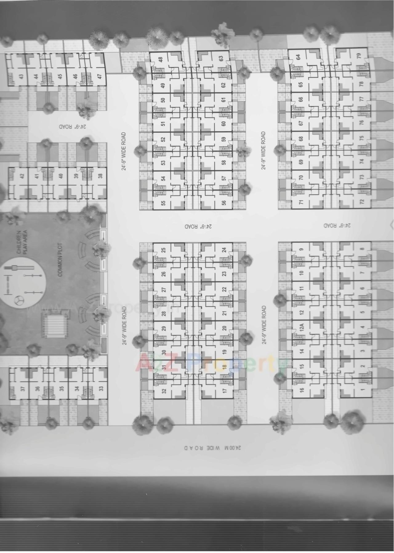 Layout of real estate project Anmol Aangan located at Kalol, Gandhinagar, Gujarat