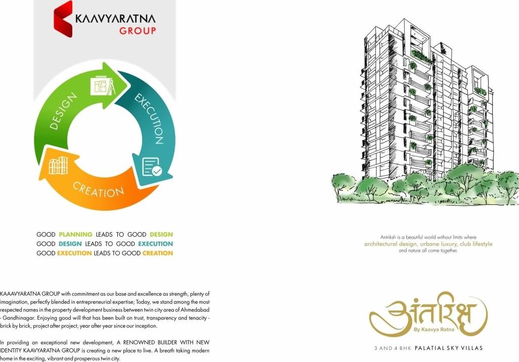 3D Elevation of real estate project Antriksh located at Randesan, Gandhinagar, Gujarat