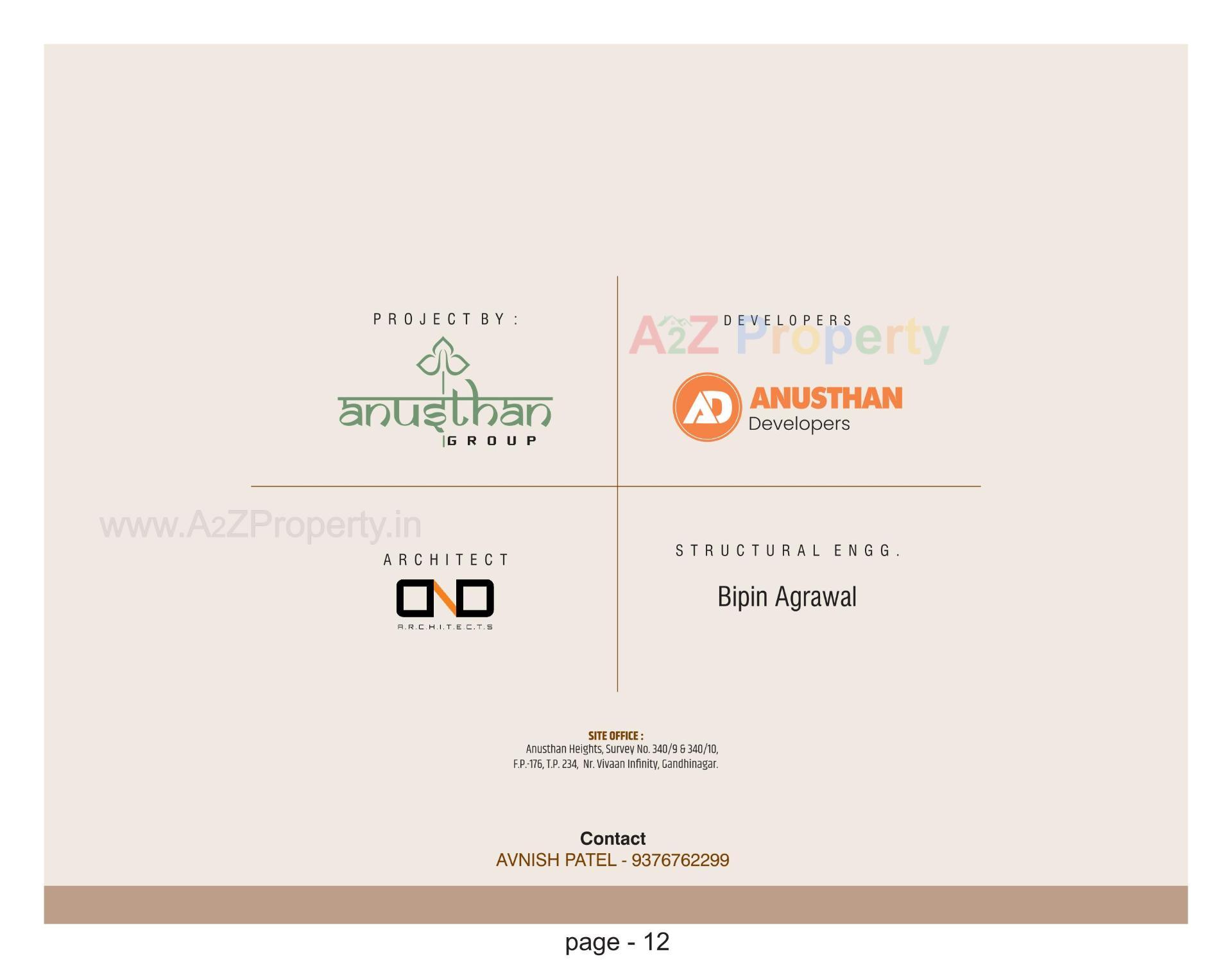  of real estate project Anusthan Heights located at Zundal, Gandhinagar, Gujarat