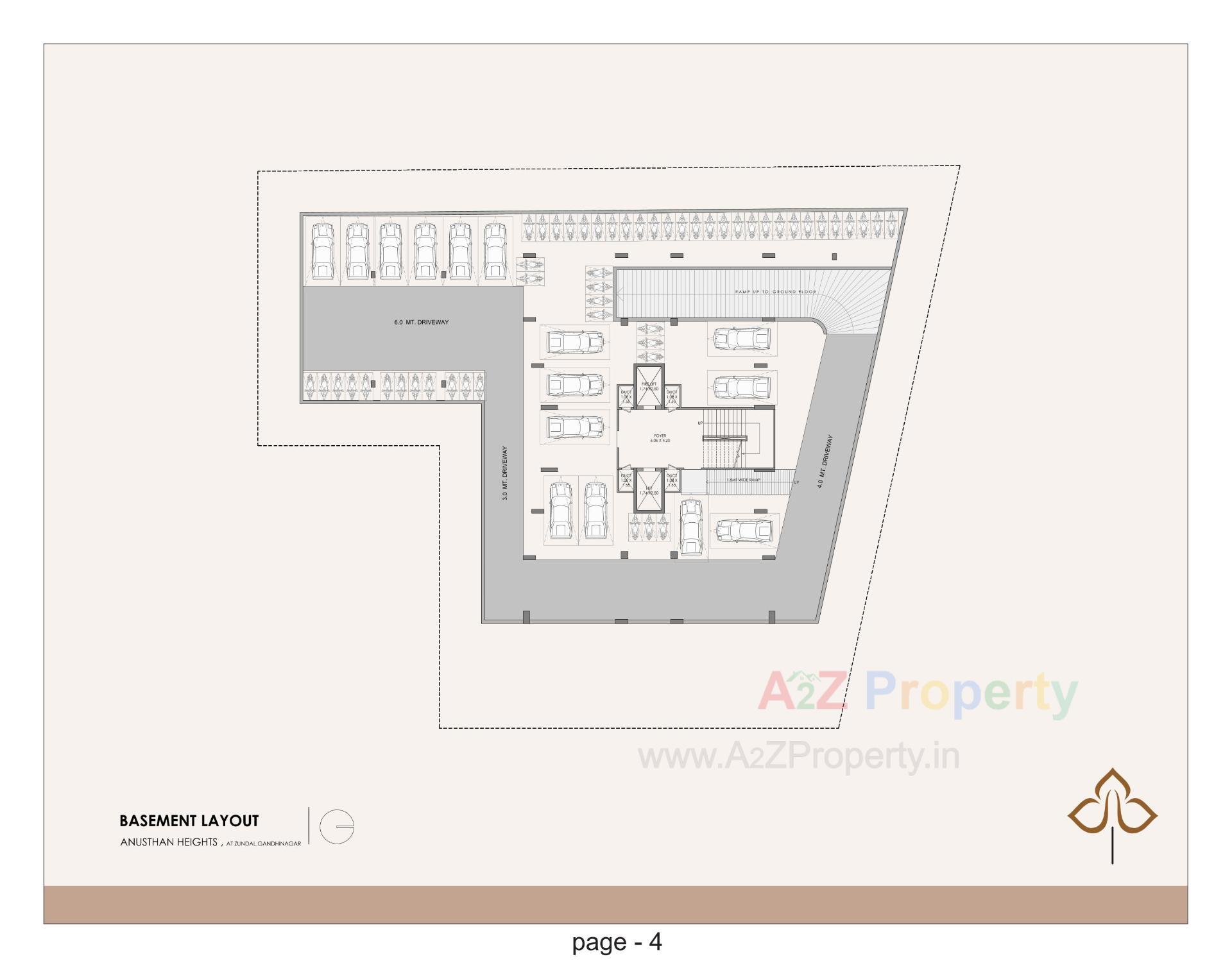 Layout of real estate project Anusthan Heights located at Zundal, Gandhinagar, Gujarat
