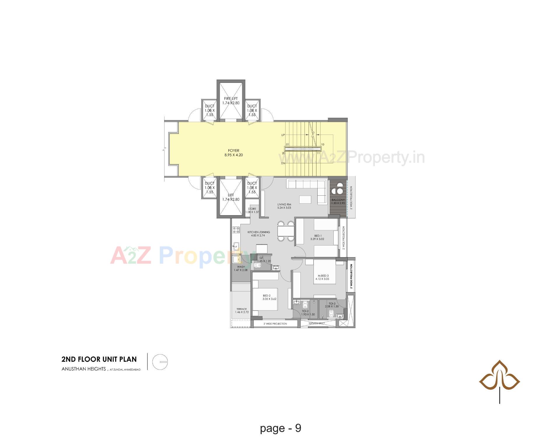 Layout of real estate project Anusthan Heights located at Zundal, Gandhinagar, Gujarat