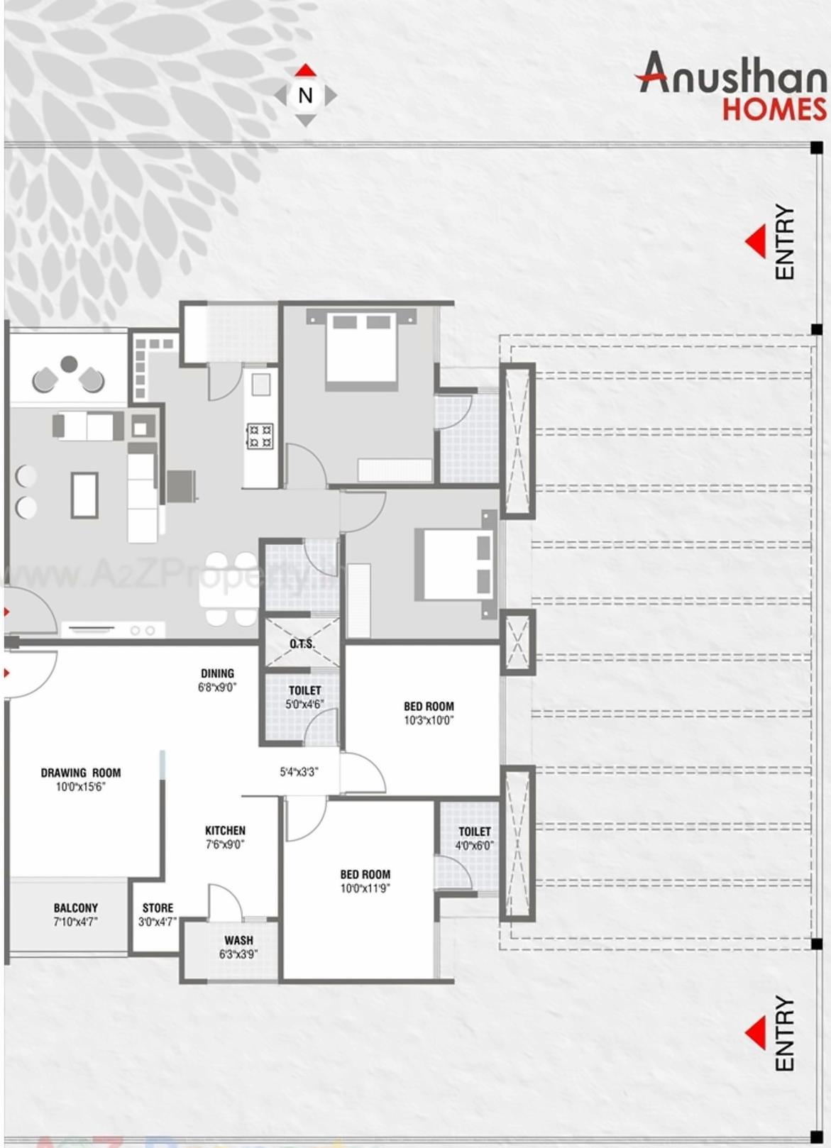 Layout of real estate project Anusthan Homes located at Khoraj, Gandhinagar, Gujarat