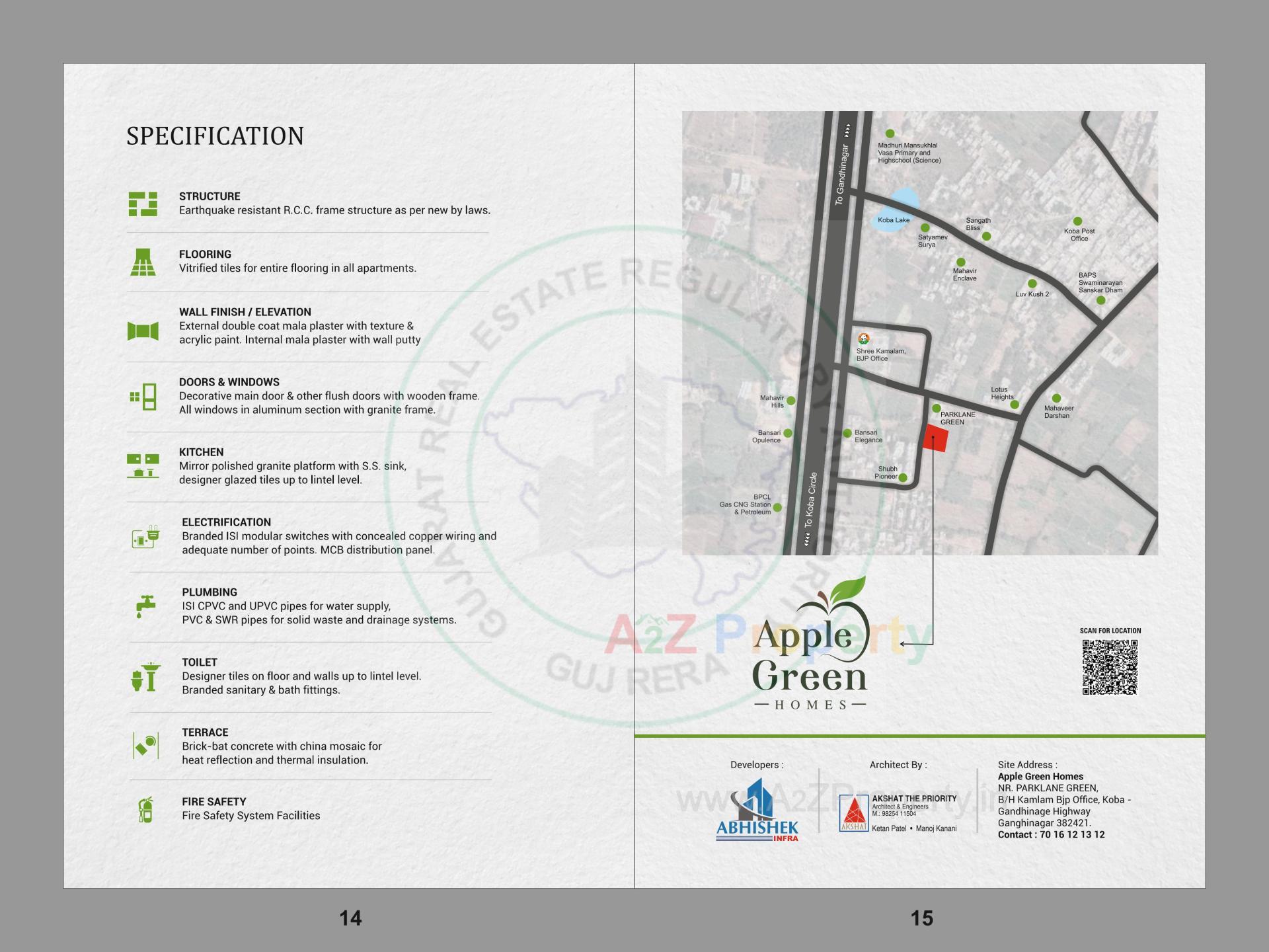  of real estate project Apple Green Homes located at Koba, Gandhinagar, Gujarat