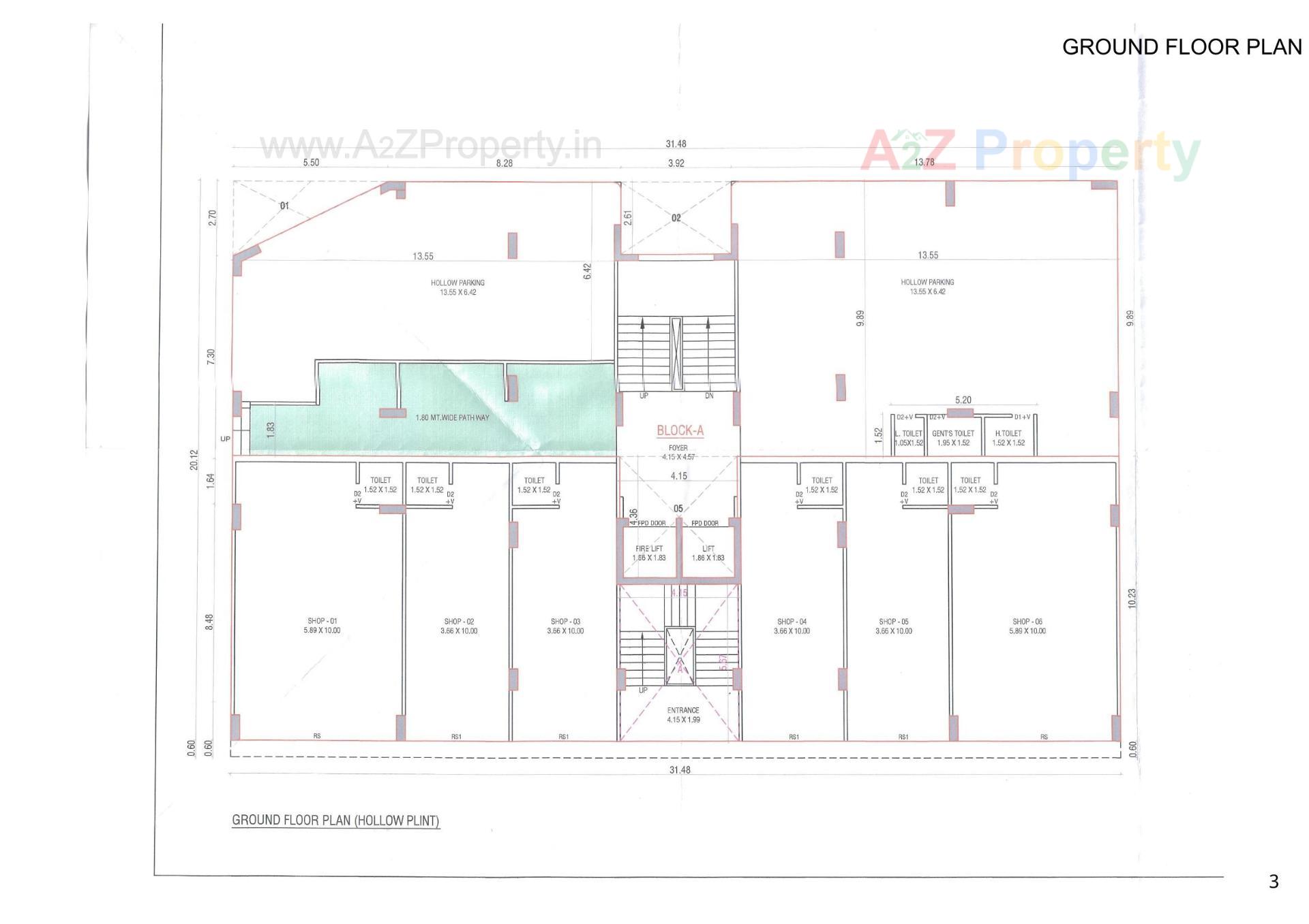 Layout of real estate project Arham Heights located at Vavol, Gandhinagar, Gujarat