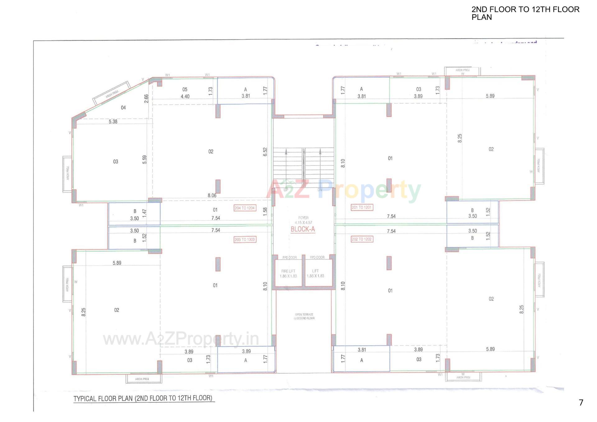 Layout of real estate project Arham Heights located at Vavol, Gandhinagar, Gujarat