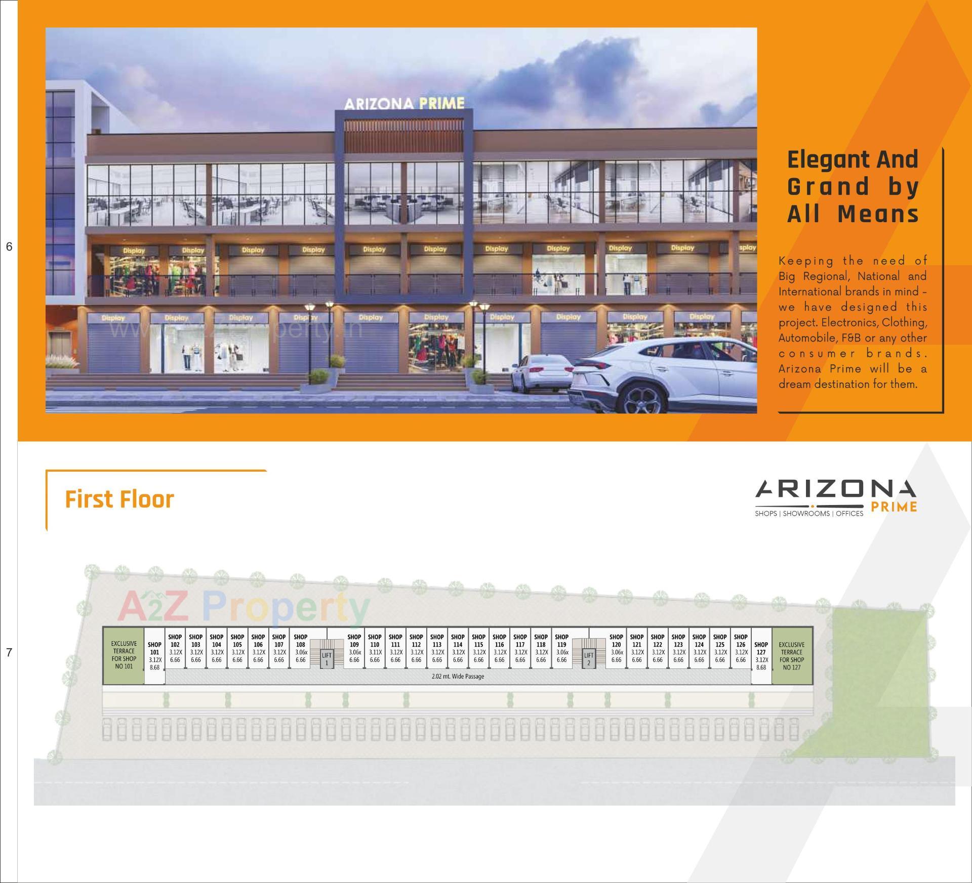 Layout of real estate project Arizona Prime located at Mansa, Gandhinagar, Gujarat