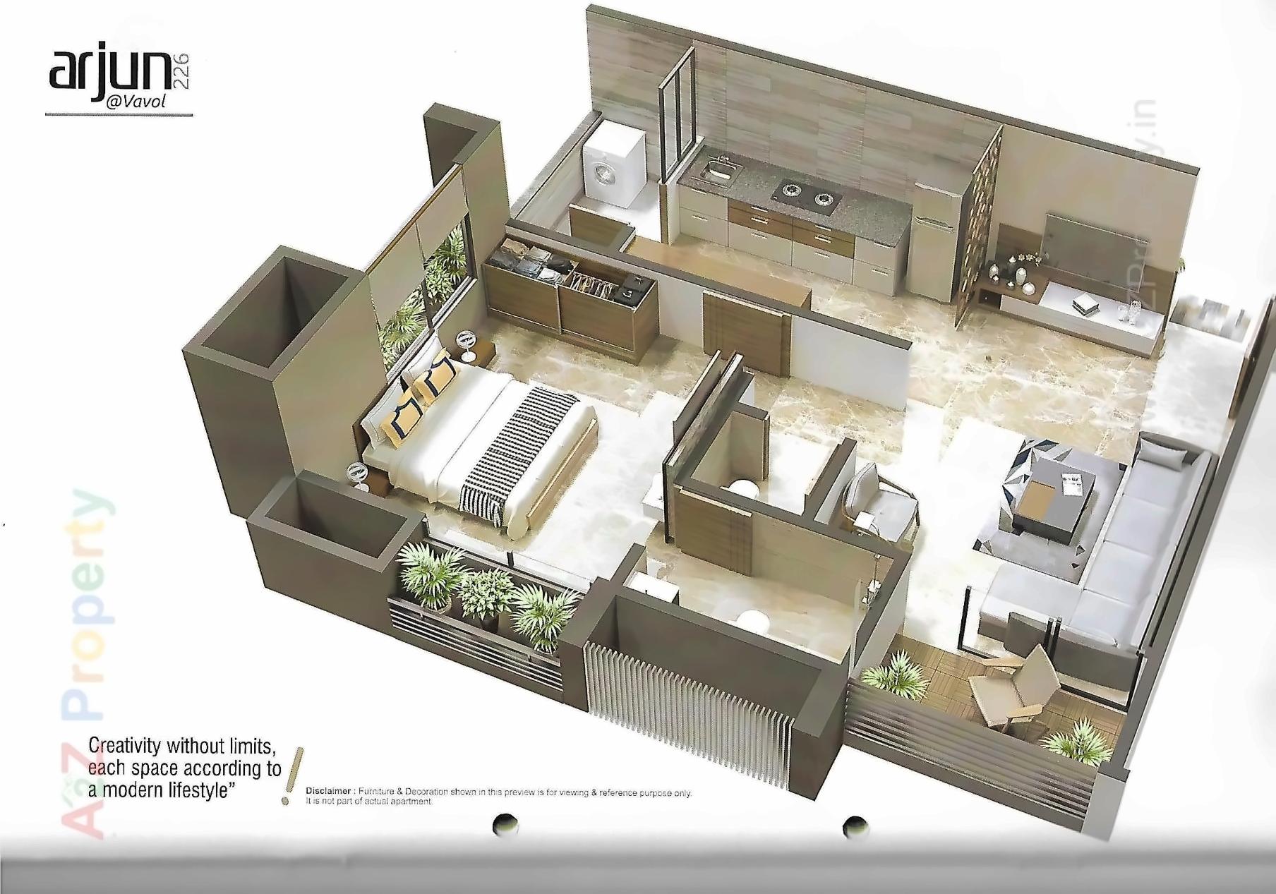 Layout of real estate project Arjun 2 located at Vavol, Gandhinagar, Gujarat