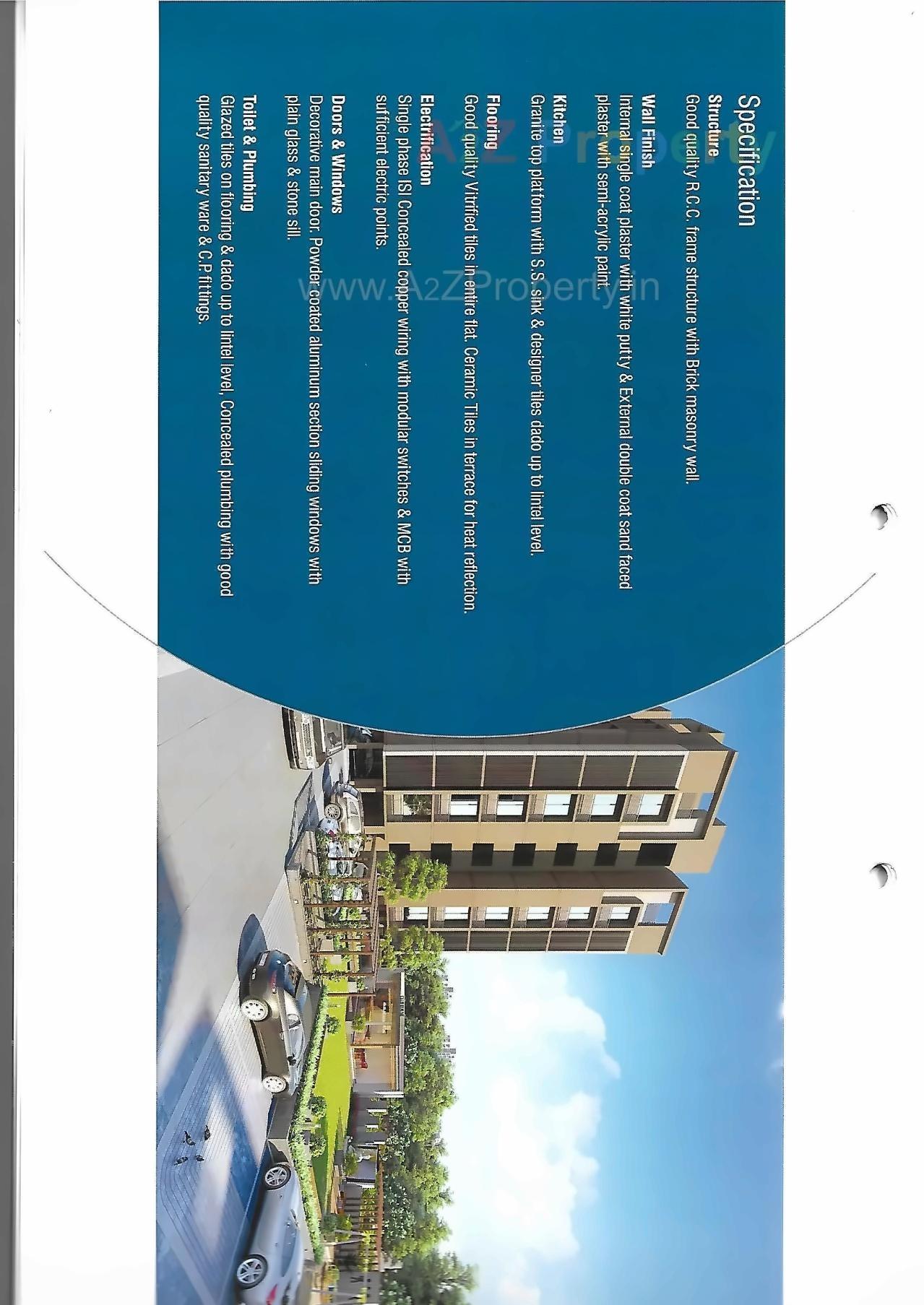 3D Elevation of real estate project Arjun 2 located at Vavol, Gandhinagar, Gujarat