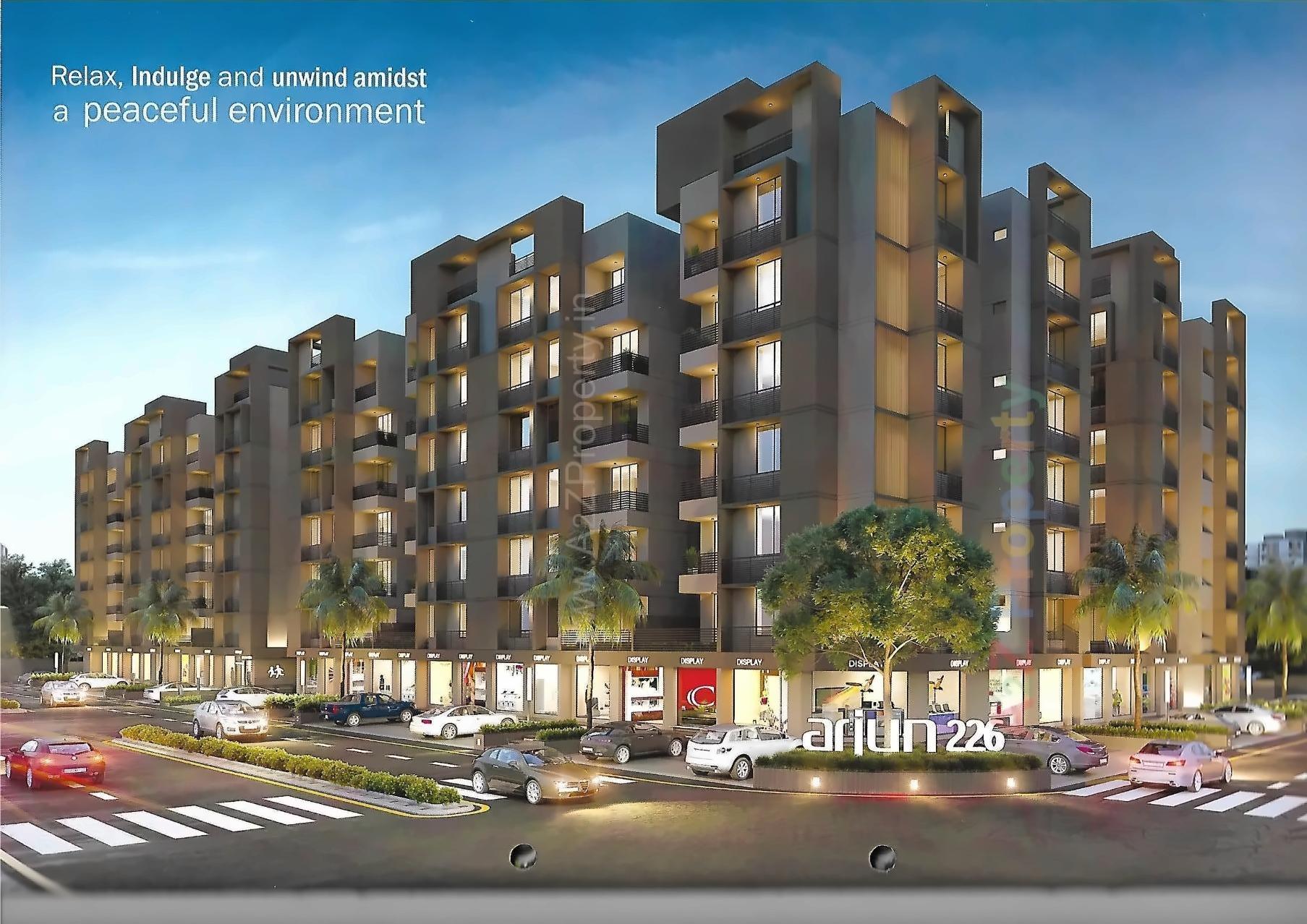 3D Elevation of real estate project Arjun 2 located at Vavol, Gandhinagar, Gujarat