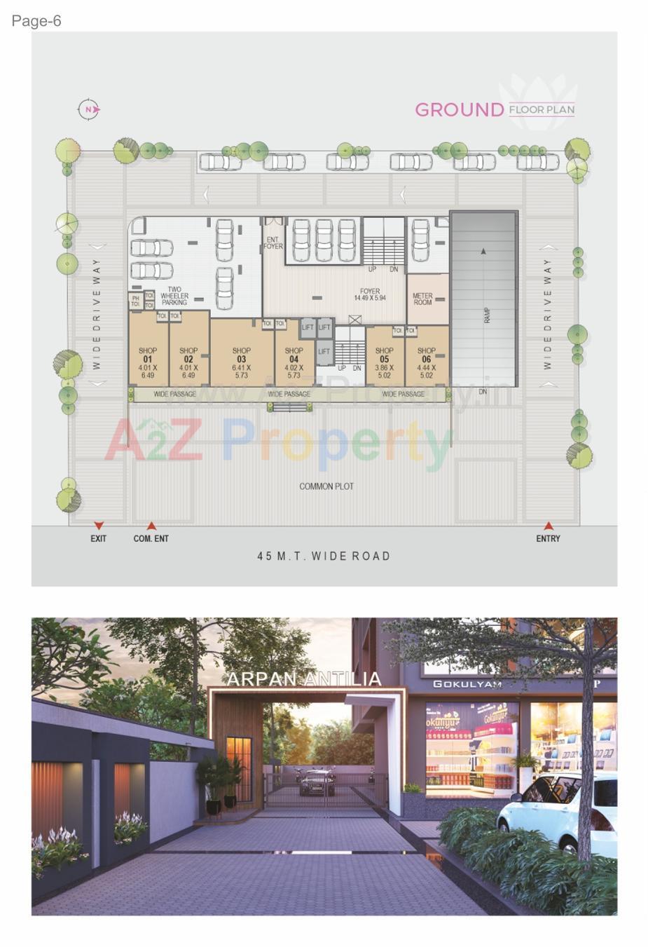 Layout of real estate project Arpan Antilia located at Vavol, Gandhinagar, Gujarat