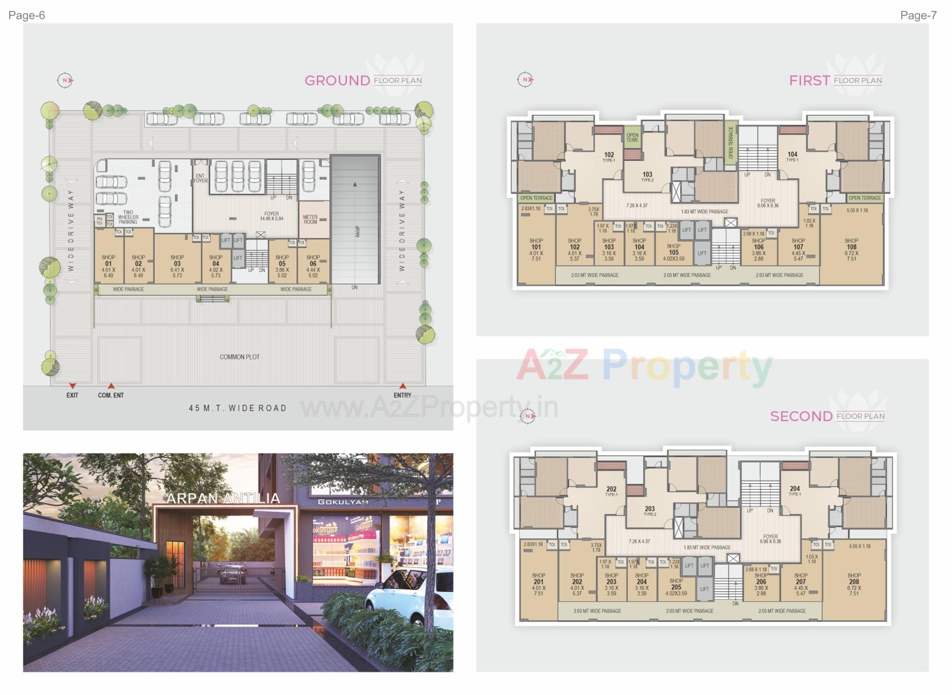 Layout of real estate project Arpan Antilia located at Vavol, Gandhinagar, Gujarat