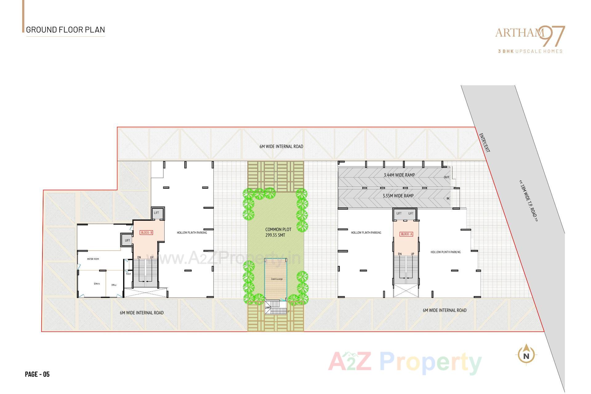 Layout of real estate project Artham located at Khoraj, Gandhinagar, Gujarat