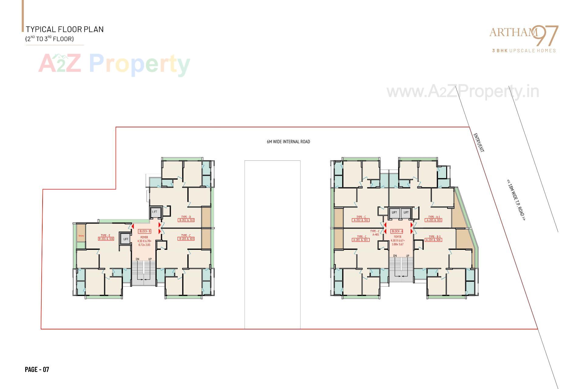 Layout of real estate project Artham located at Khoraj, Gandhinagar, Gujarat
