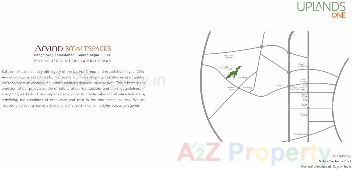  of real estate project Arvind Uplands located at Nasmed-adhana, Gandhinagar, Gujarat