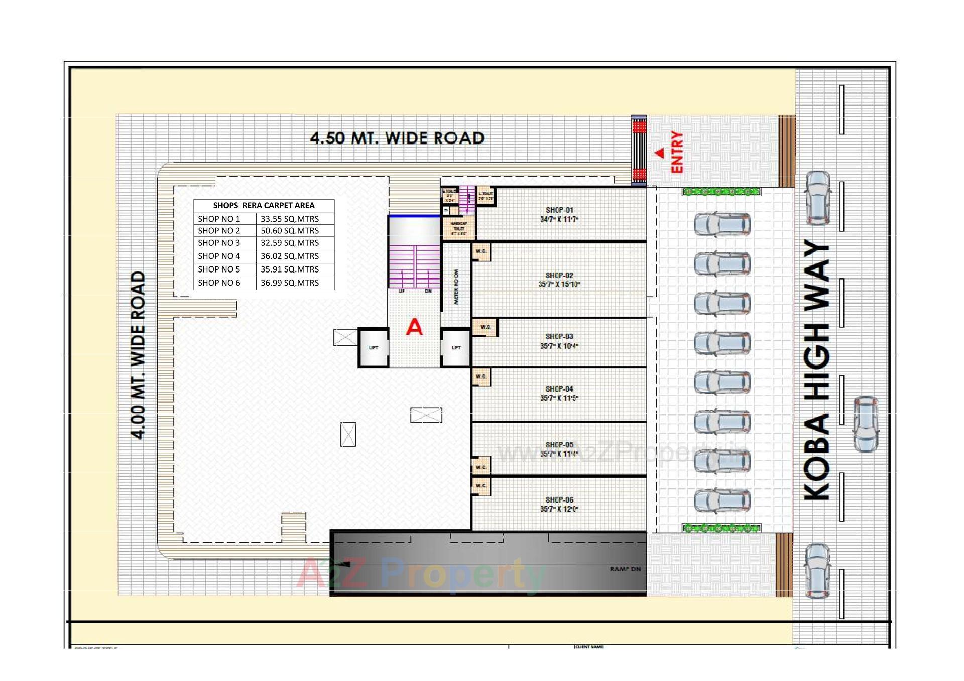 Layout of real estate project Aryan Imperial located at Kudasan, Gandhinagar, Gujarat