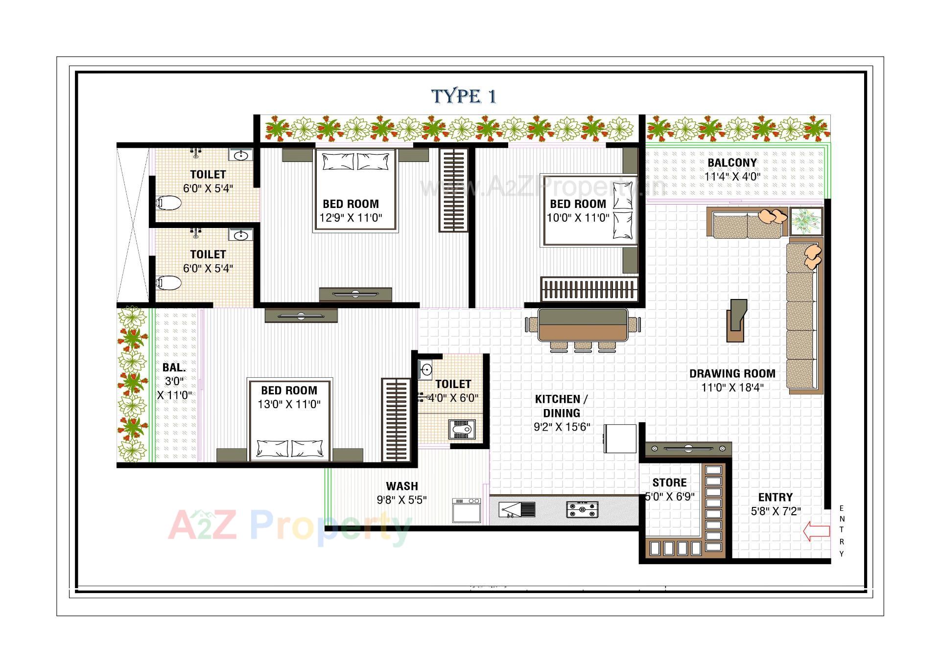 Layout of real estate project Aryan Imperial located at Kudasan, Gandhinagar, Gujarat