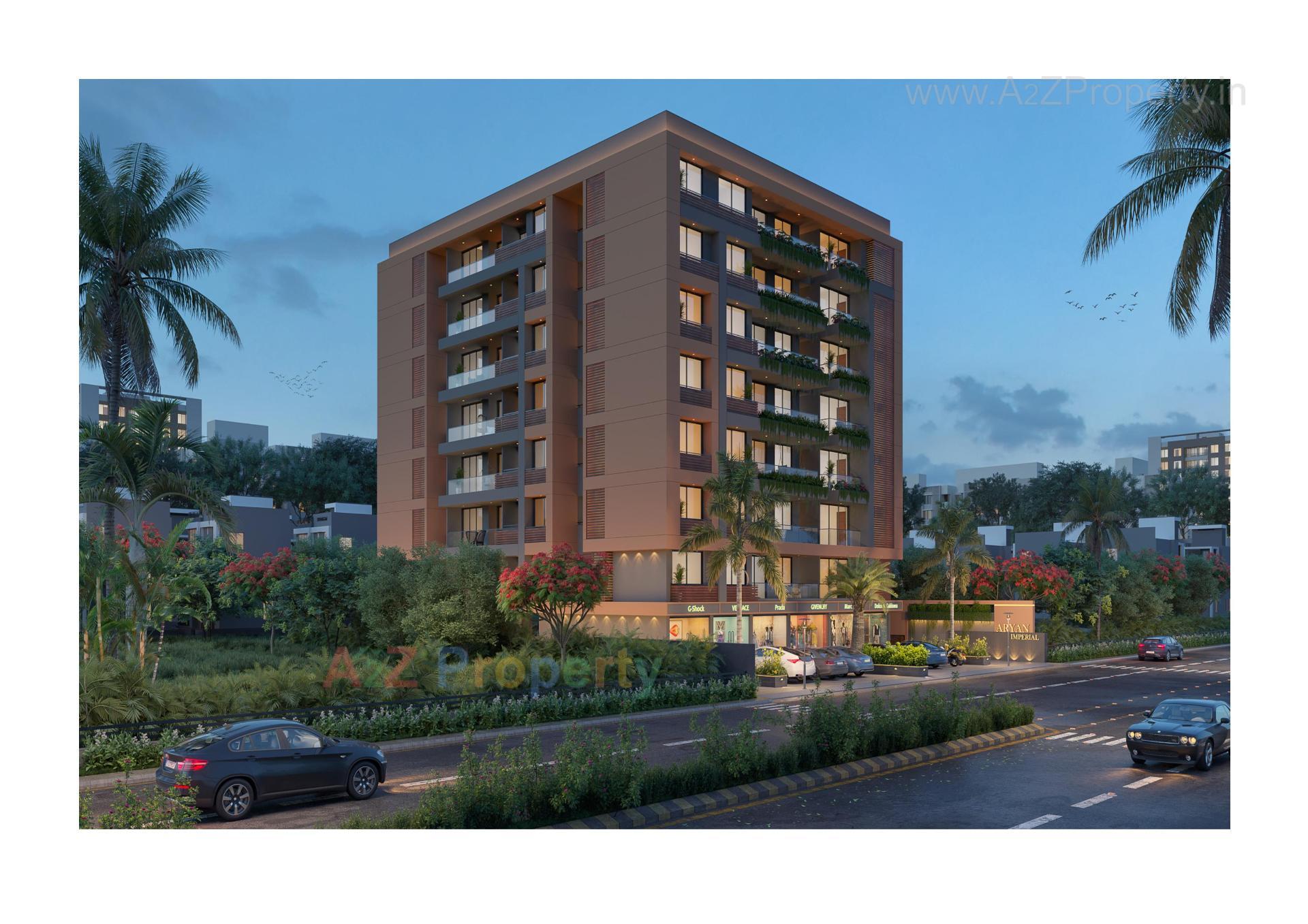 3D Elevation of real estate project Aryan Imperial located at Kudasan, Gandhinagar, Gujarat