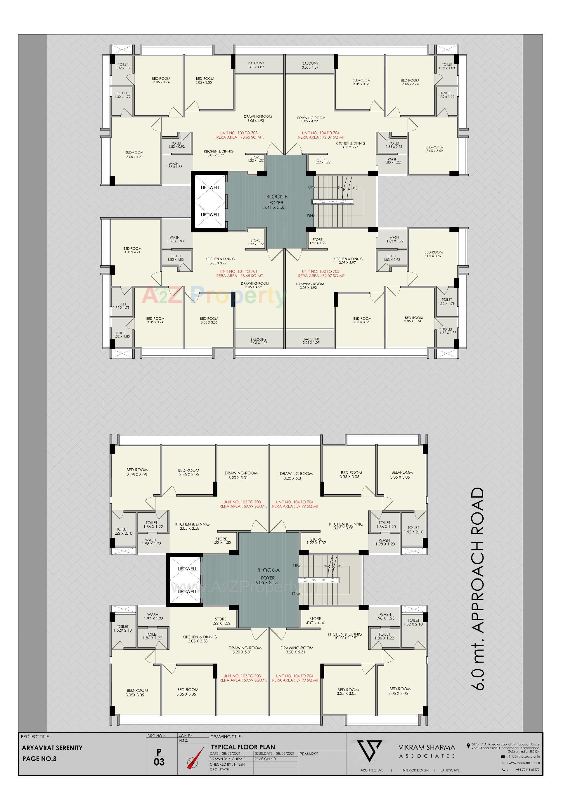 Layout of real estate project Aryavrat Serenity located at Borisana, Gandhinagar, Gujarat