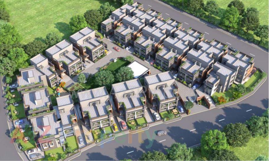 3D Elevation of real estate project Ashtvinayak located at Sughad, Gandhinagar, Gujarat