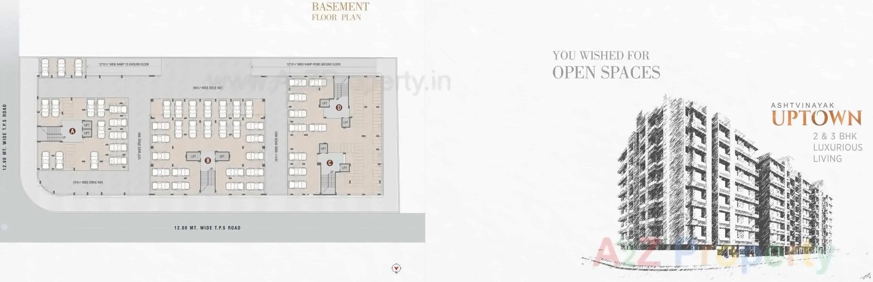 Layout of real estate project Ashtvinayak Uptown located at Sughad, Gandhinagar, Gujarat