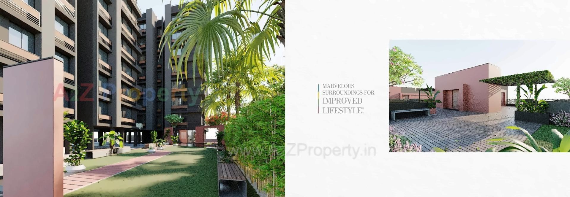 3D Elevation of real estate project Ashtvinayak Uptown located at Sughad, Gandhinagar, Gujarat