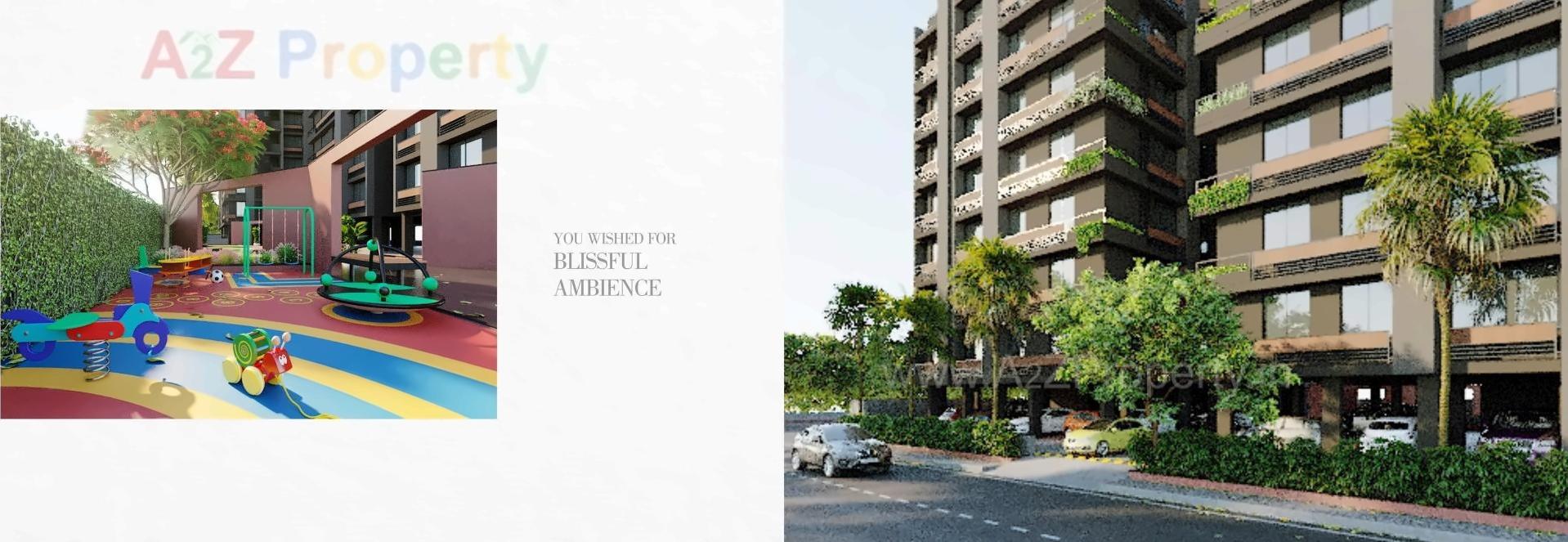 3D Elevation of real estate project Ashtvinayak Uptown located at Sughad, Gandhinagar, Gujarat