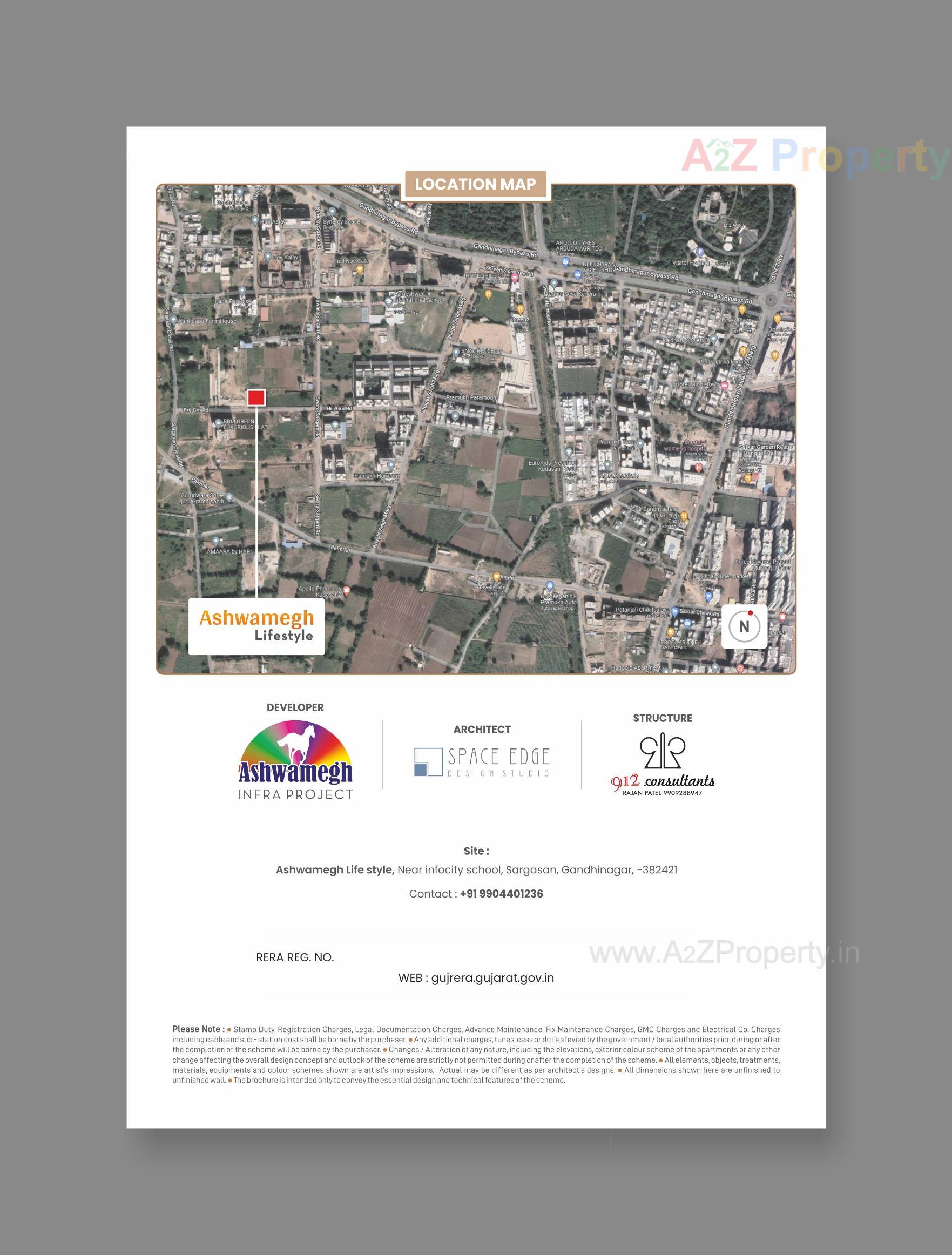  of real estate project Ashwamegh Lifestyle located at Sargasan, Gandhinagar, Gujarat