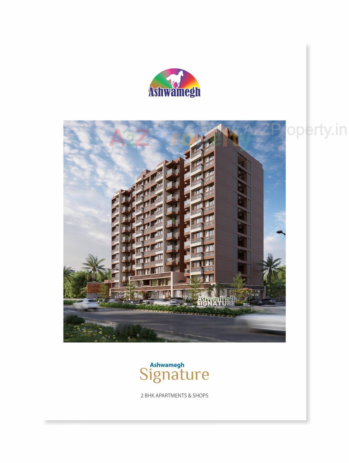 3D Elevation of real estate project Ashwamegh Signature located at Tarapur, Gandhinagar, Gujarat