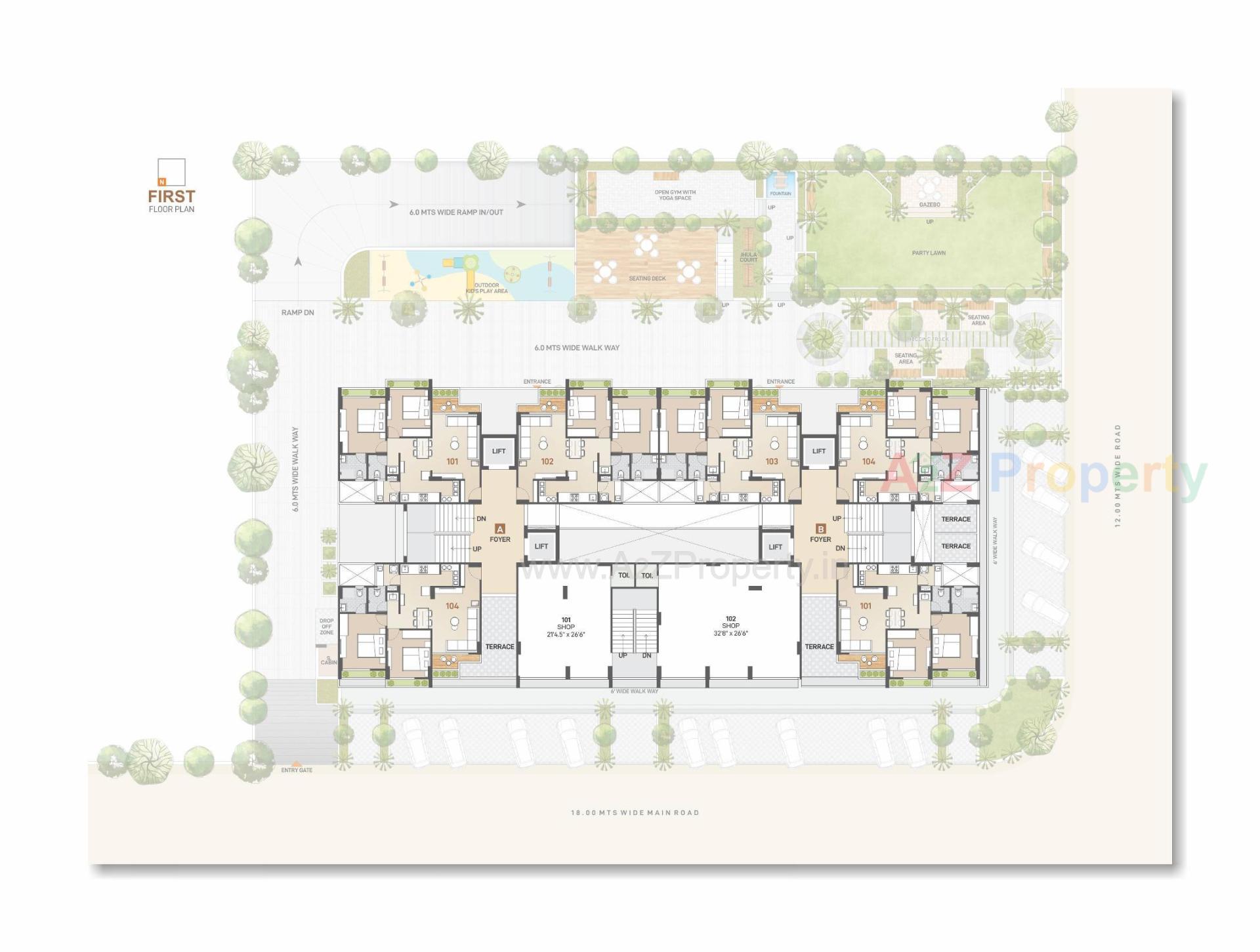 Layout of real estate project Ashwamegh Signature located at Tarapur, Gandhinagar, Gujarat
