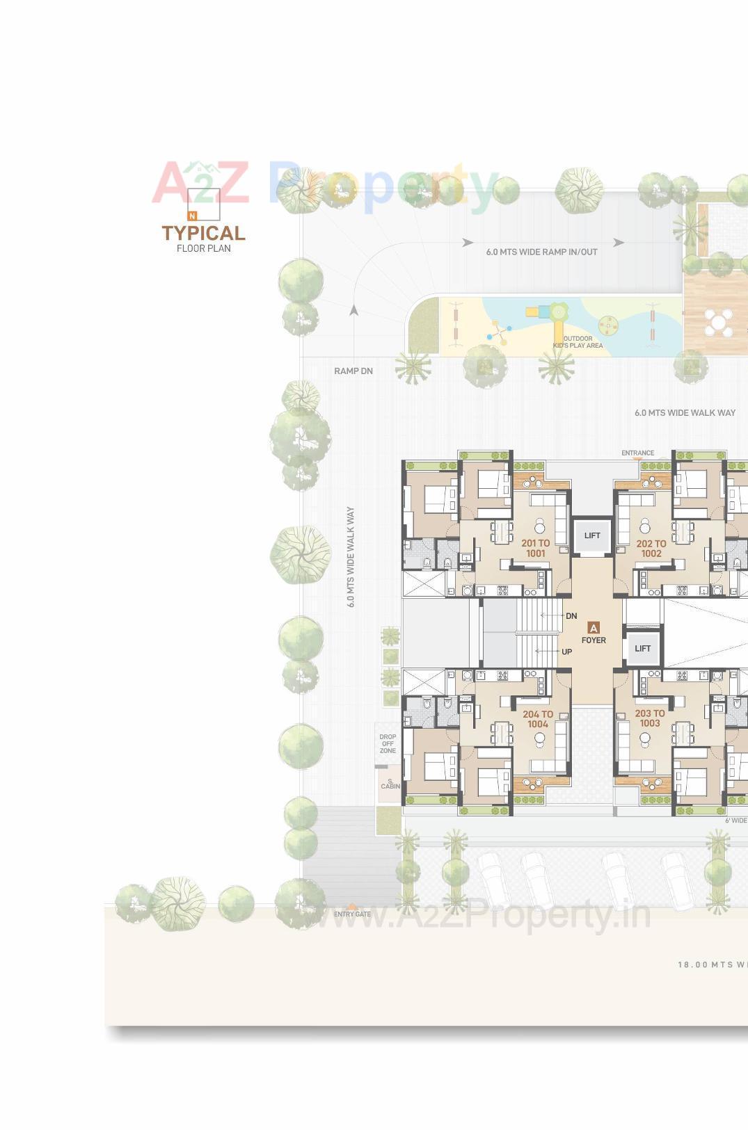 Layout of real estate project Ashwamegh Signature located at Tarapur, Gandhinagar, Gujarat